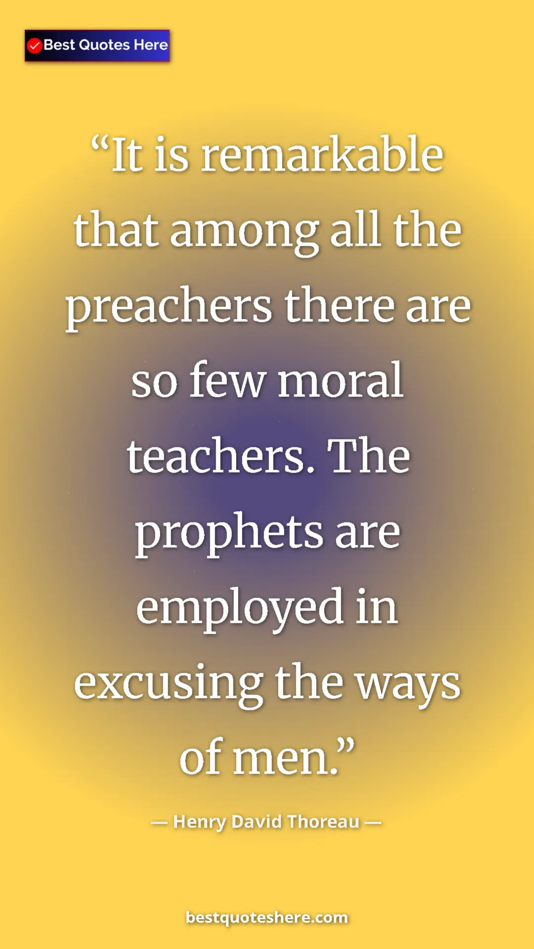 Henry David Thoreau Quote Card: "It is remarkable that among all the preachers there are so..." Pinterest quote poster by Henry David Thoreau: "It is remarkable that among all the preachers there are so..."