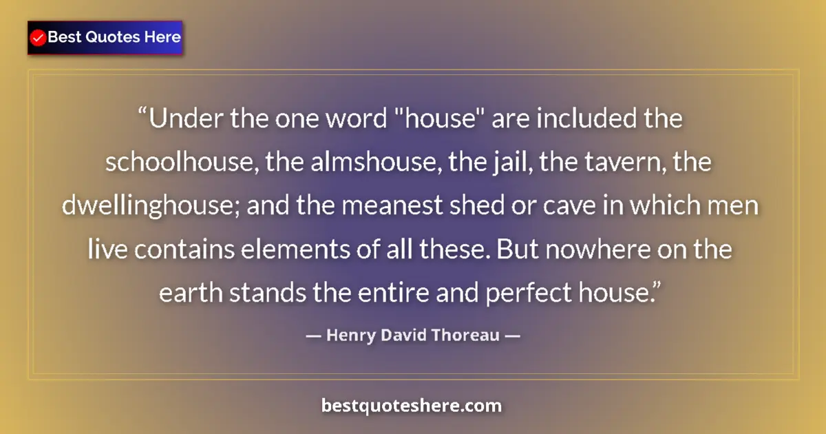 Quote by Henry David Thoreau: Under the one word 