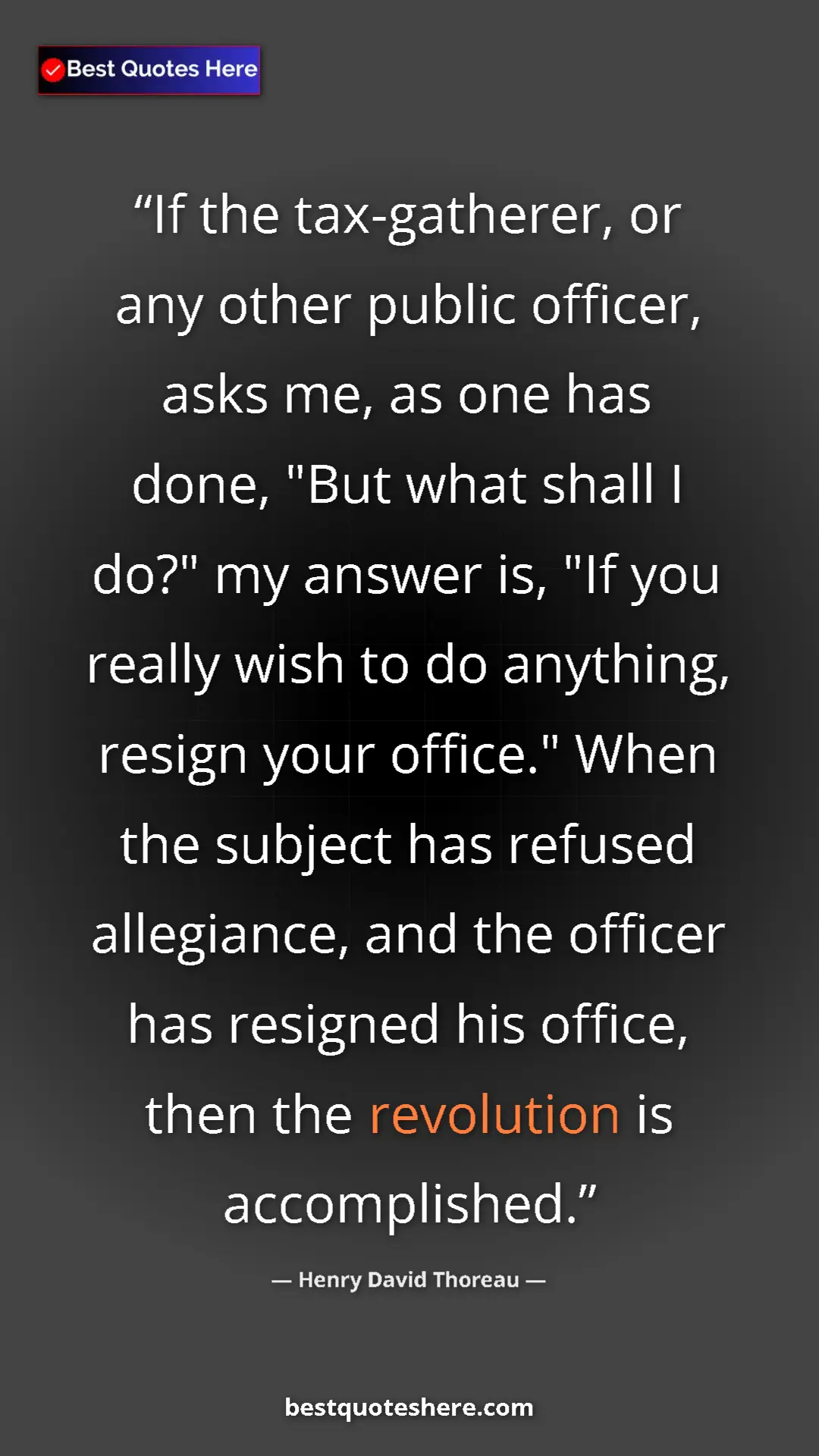 Henry David Thoreau Quote Card: "If the tax-gatherer, or any other public officer, asks me,..." Pinterest quote poster by Henry David Thoreau: "If the tax-gatherer, or any other public officer, asks me,..."