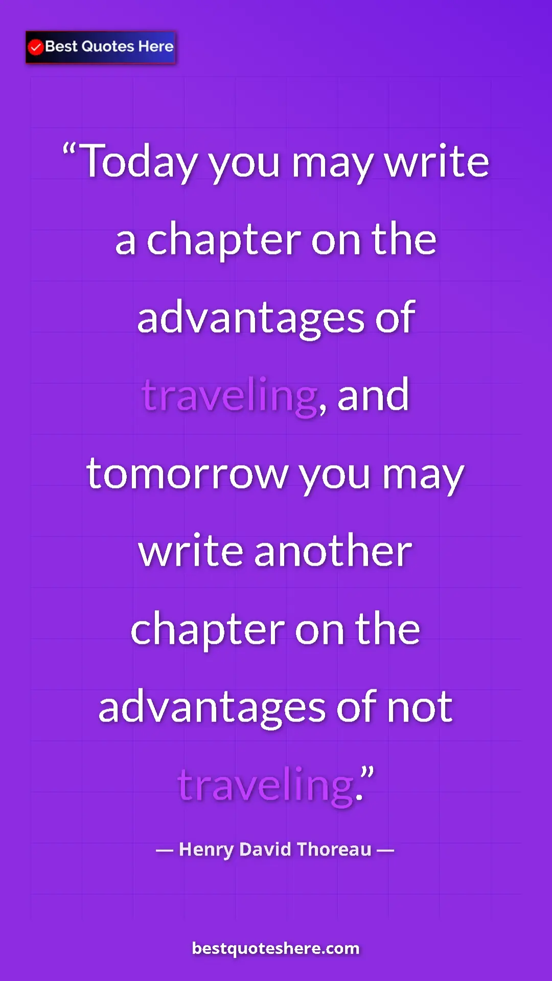 Henry David Thoreau Quote Card: "Today you may write a chapter on the advantages of..." Pinterest quote poster by Henry David Thoreau: "Today you may write a chapter on the advantages of..."