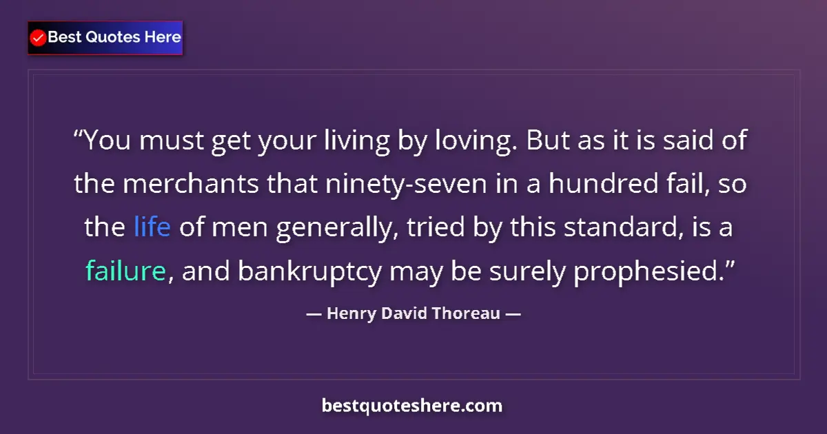 Henry David Thoreau Quote: "You must get your living by loving. But as it is said of..." Henry David Thoreau quote: "You must get your living by loving. But as it is said of..."