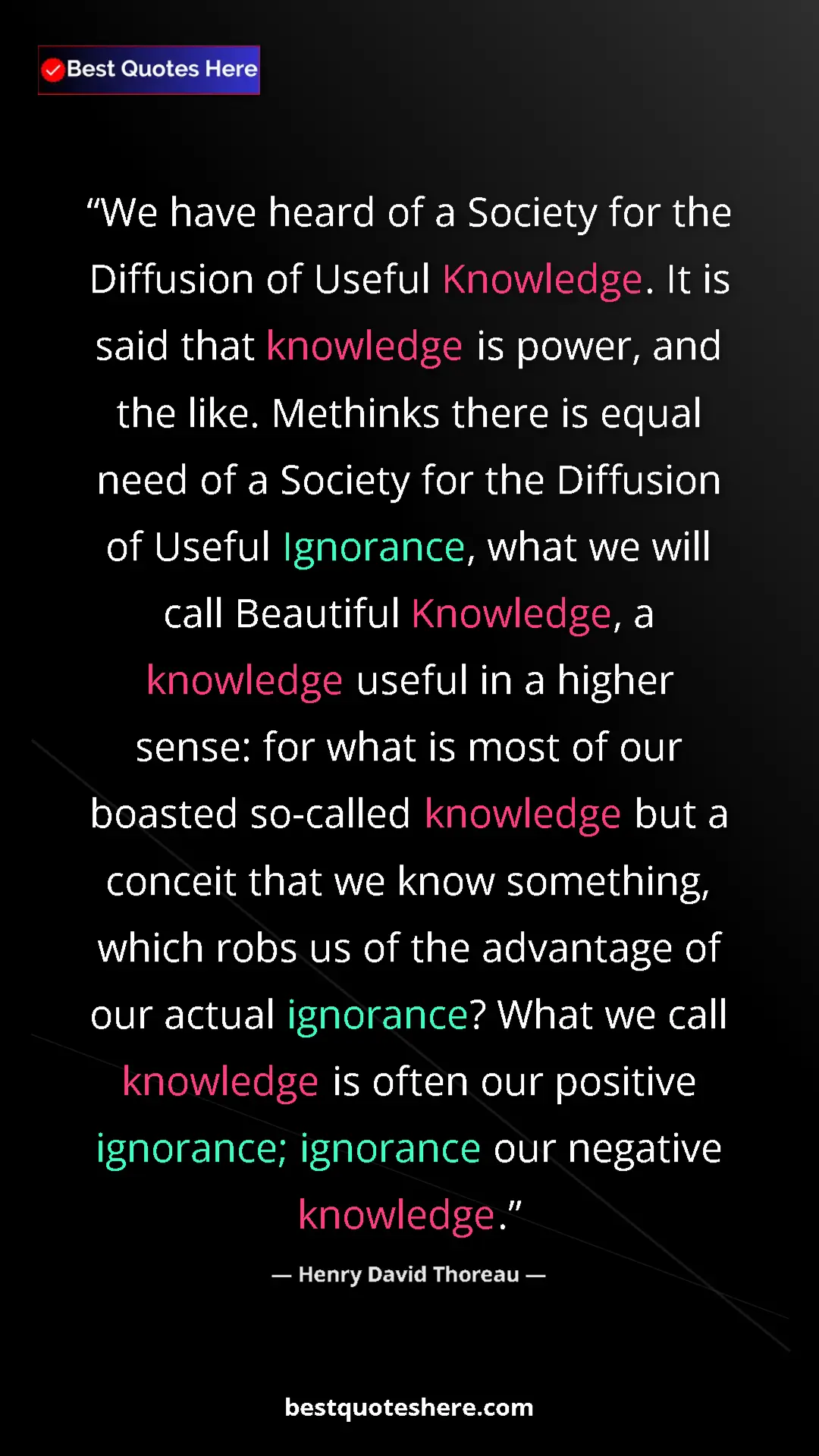 Henry David Thoreau Quote Card: "We have heard of a Society for the Diffusion of Useful..." Pinterest quote poster by Henry David Thoreau: "We have heard of a Society for the Diffusion of Useful..."