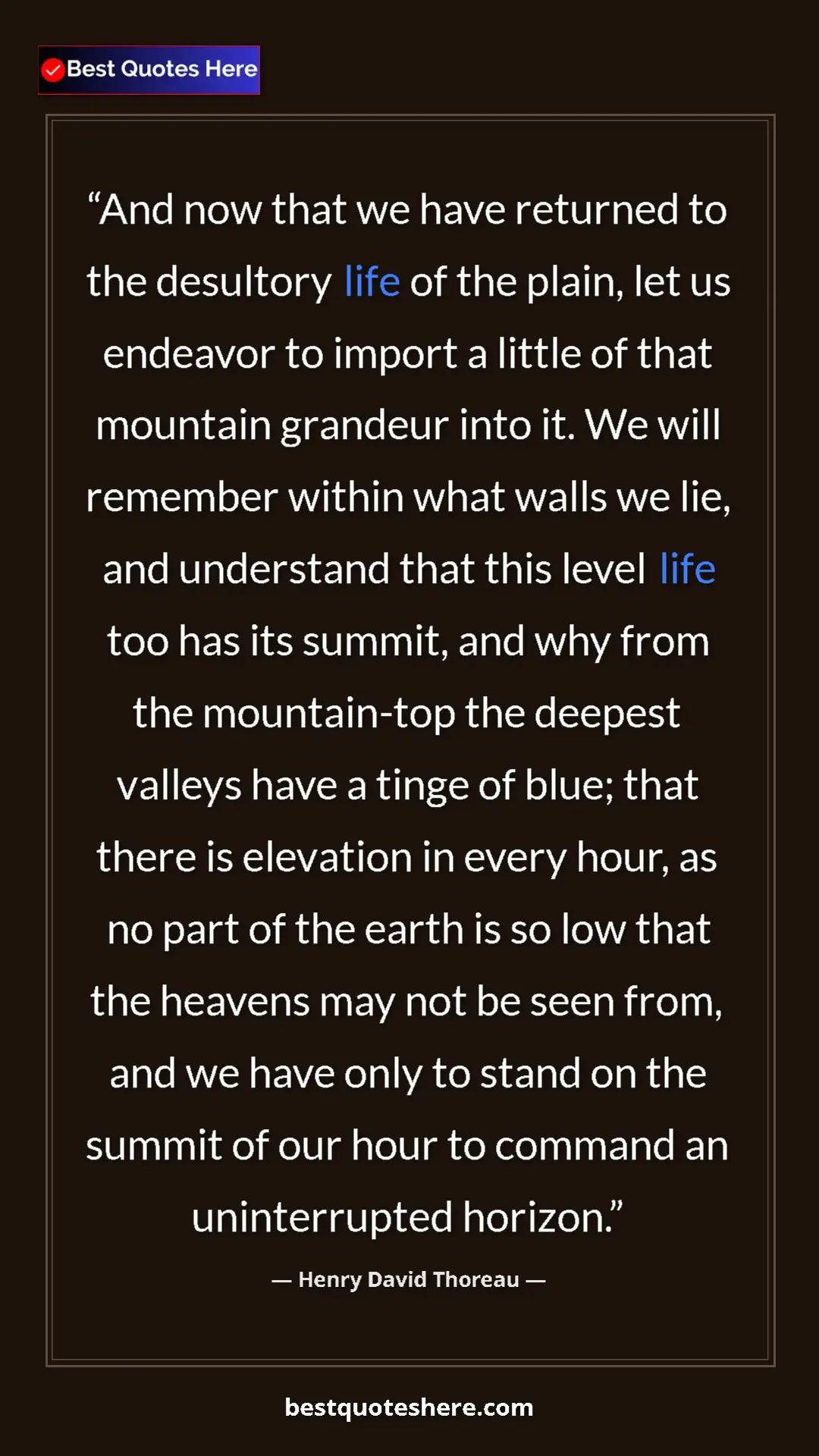Henry David Thoreau Quote Card: "And now that we have returned to the desultory life of the..." Pinterest quote poster by Henry David Thoreau: "And now that we have returned to the desultory life of the..."