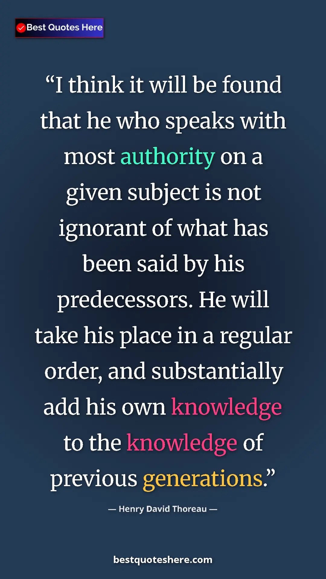 Henry David Thoreau Quote Card: "I think it will be found that he who speaks with most..." Pinterest quote poster by Henry David Thoreau: "I think it will be found that he who speaks with most..."