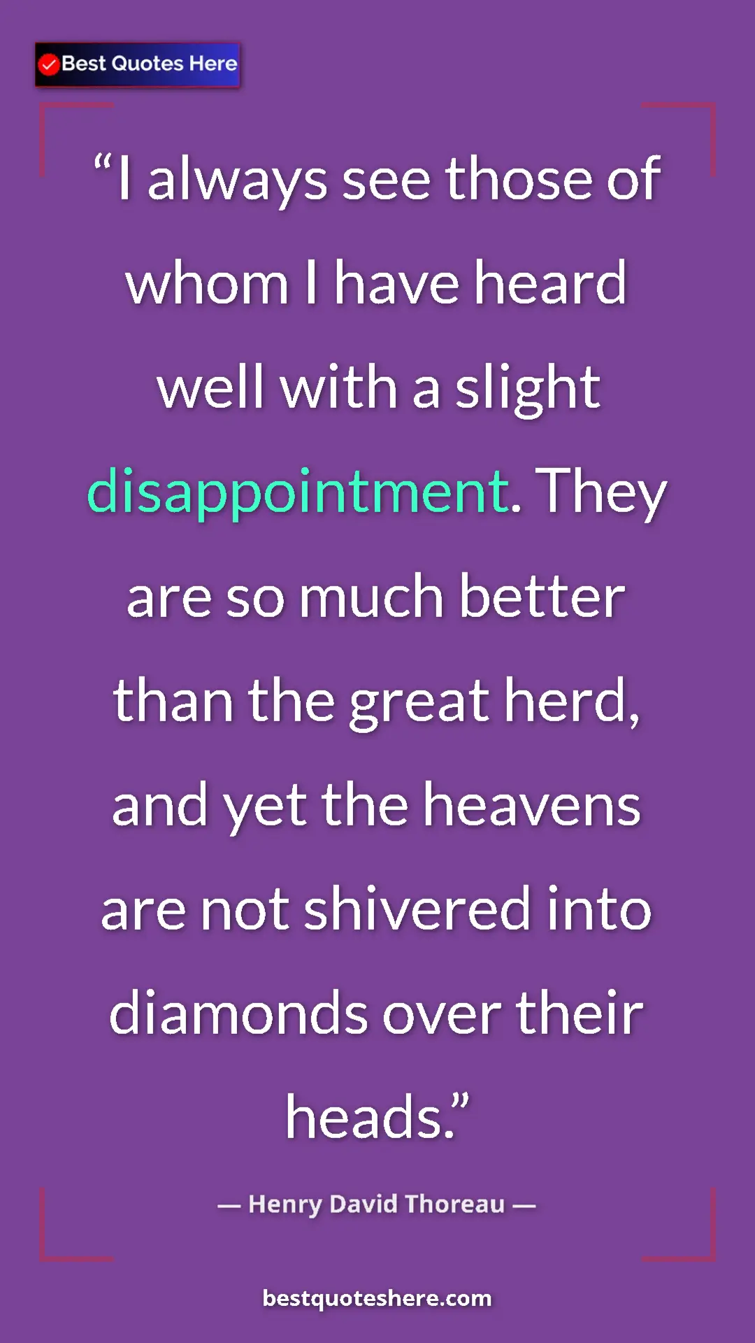 Henry David Thoreau Quote Card: "I always see those of whom I have heard well with a slight..." Pinterest quote poster by Henry David Thoreau: "I always see those of whom I have heard well with a slight..."