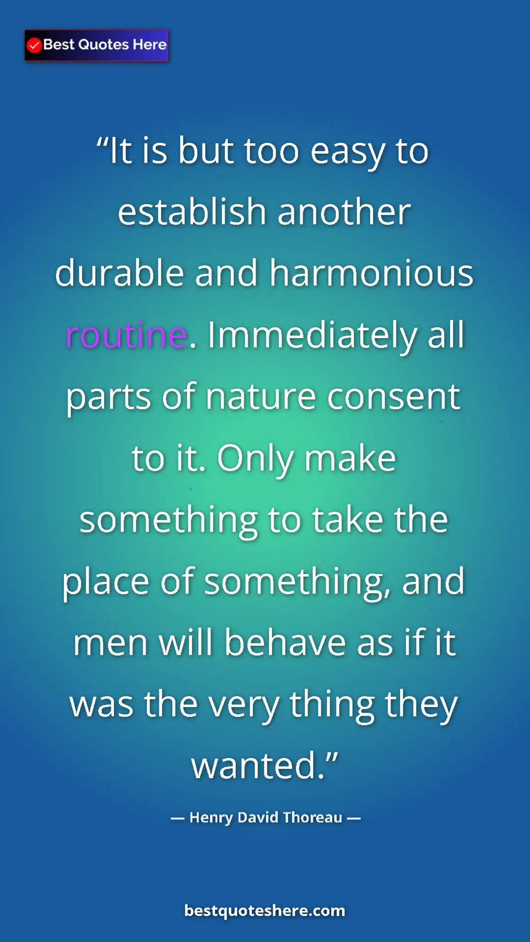Henry David Thoreau Quote Card: "It is but too easy to establish another durable and..." Pinterest quote poster by Henry David Thoreau: "It is but too easy to establish another durable and..."