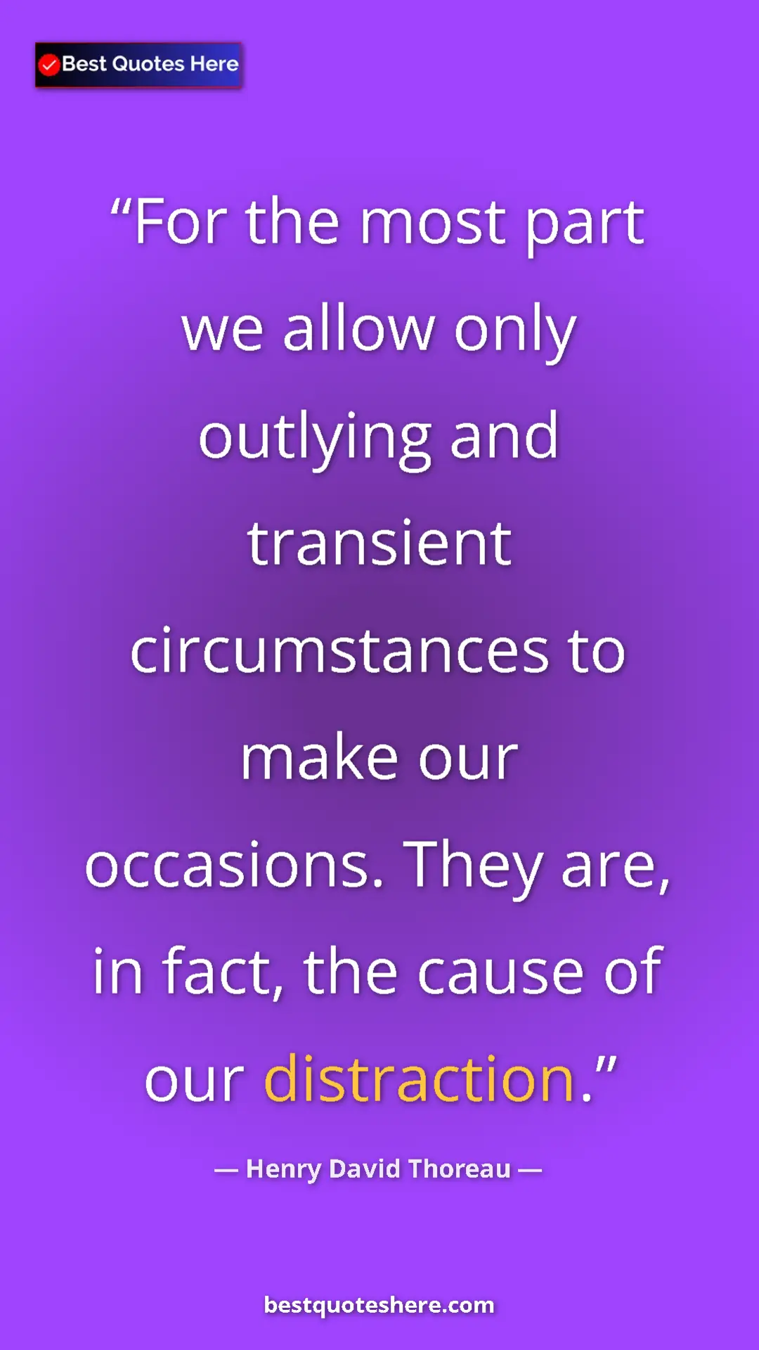 Henry David Thoreau Quote Card: "For the most part we allow only outlying and transient..." Pinterest quote poster by Henry David Thoreau: "For the most part we allow only outlying and transient..."