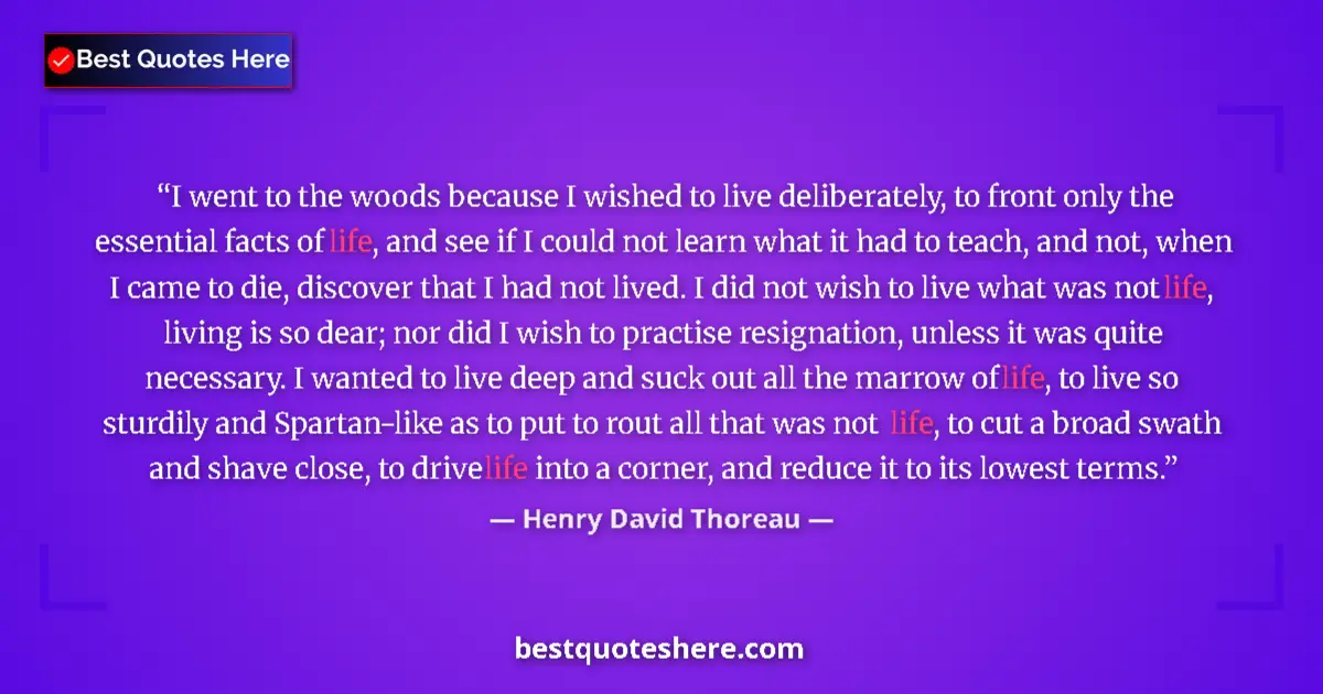 Image for the quote by Henry David Thoreau: I went to the woods because I wished to live deliberately, to front only the essential facts of life...
