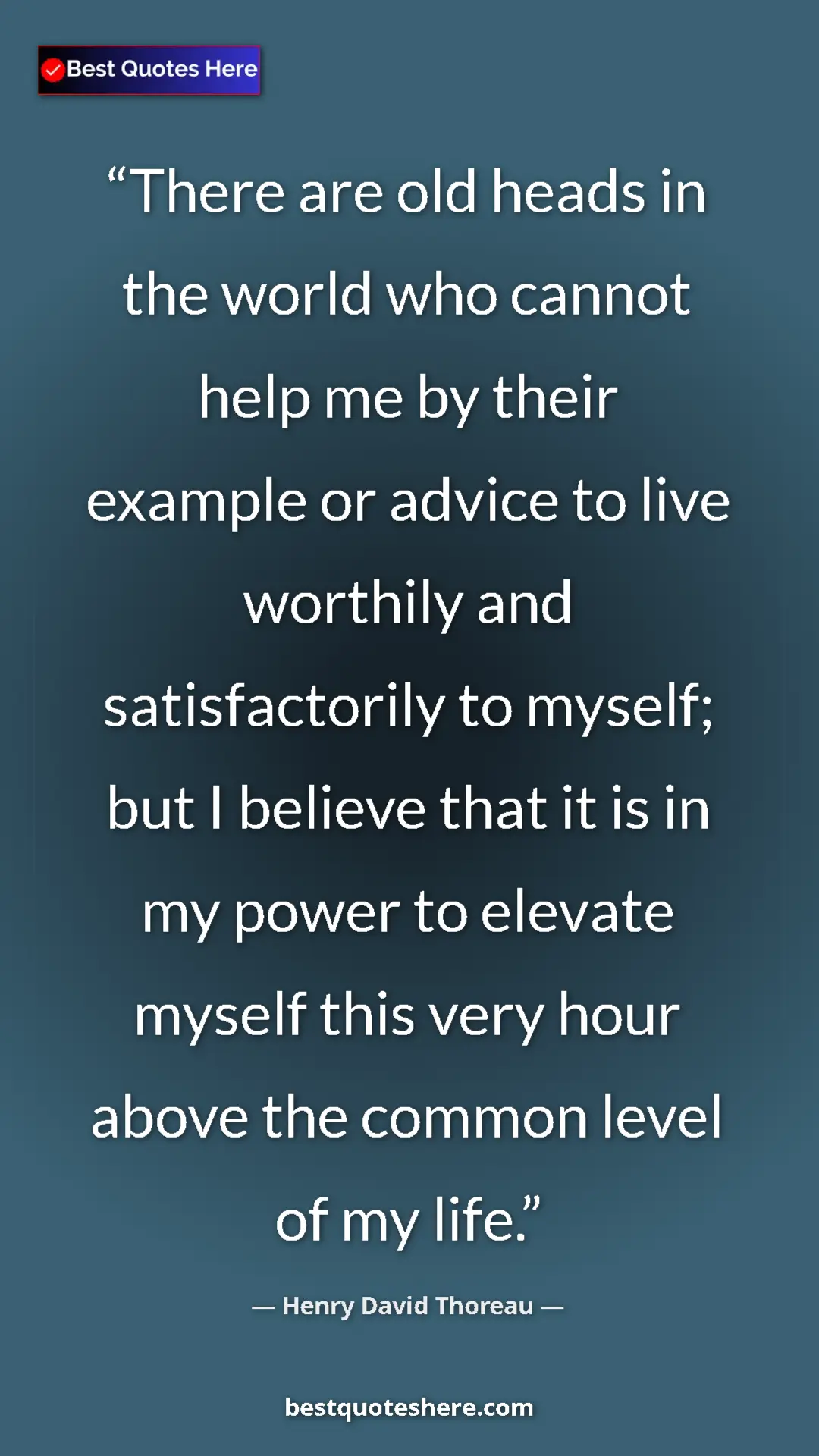 Henry David Thoreau Quote Card: "There are old heads in the world who cannot help me by..." Pinterest quote poster by Henry David Thoreau: "There are old heads in the world who cannot help me by..."