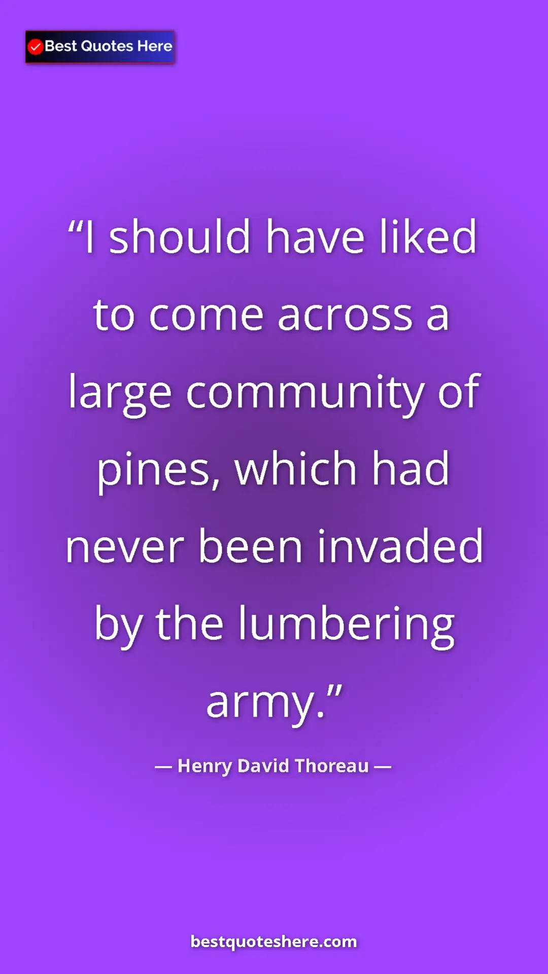 Henry David Thoreau Quote Card: "I should have liked to come across a large community of..." Pinterest quote poster by Henry David Thoreau: "I should have liked to come across a large community of..."