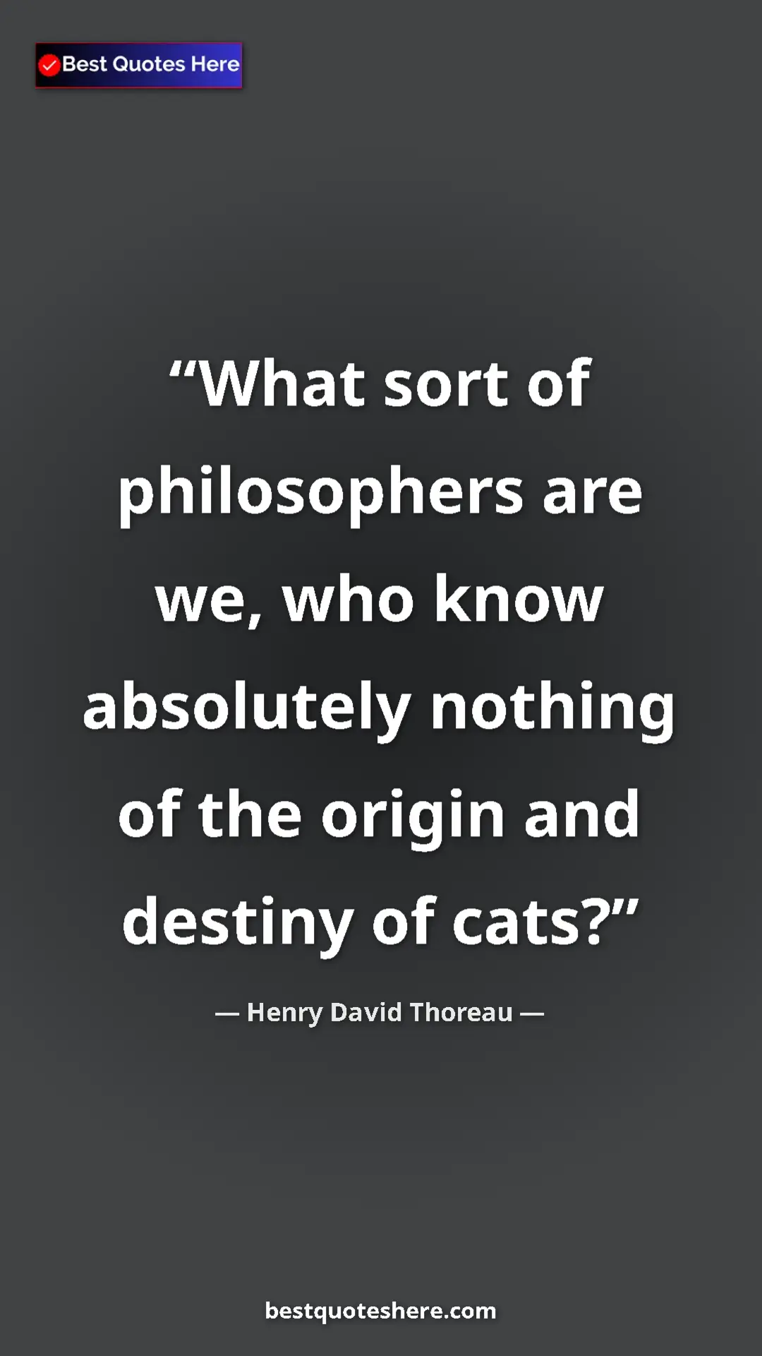 Henry David Thoreau Quote Card: "What sort of philosophers are we, who know absolutely..." Pinterest quote poster by Henry David Thoreau: "What sort of philosophers are we, who know absolutely..."