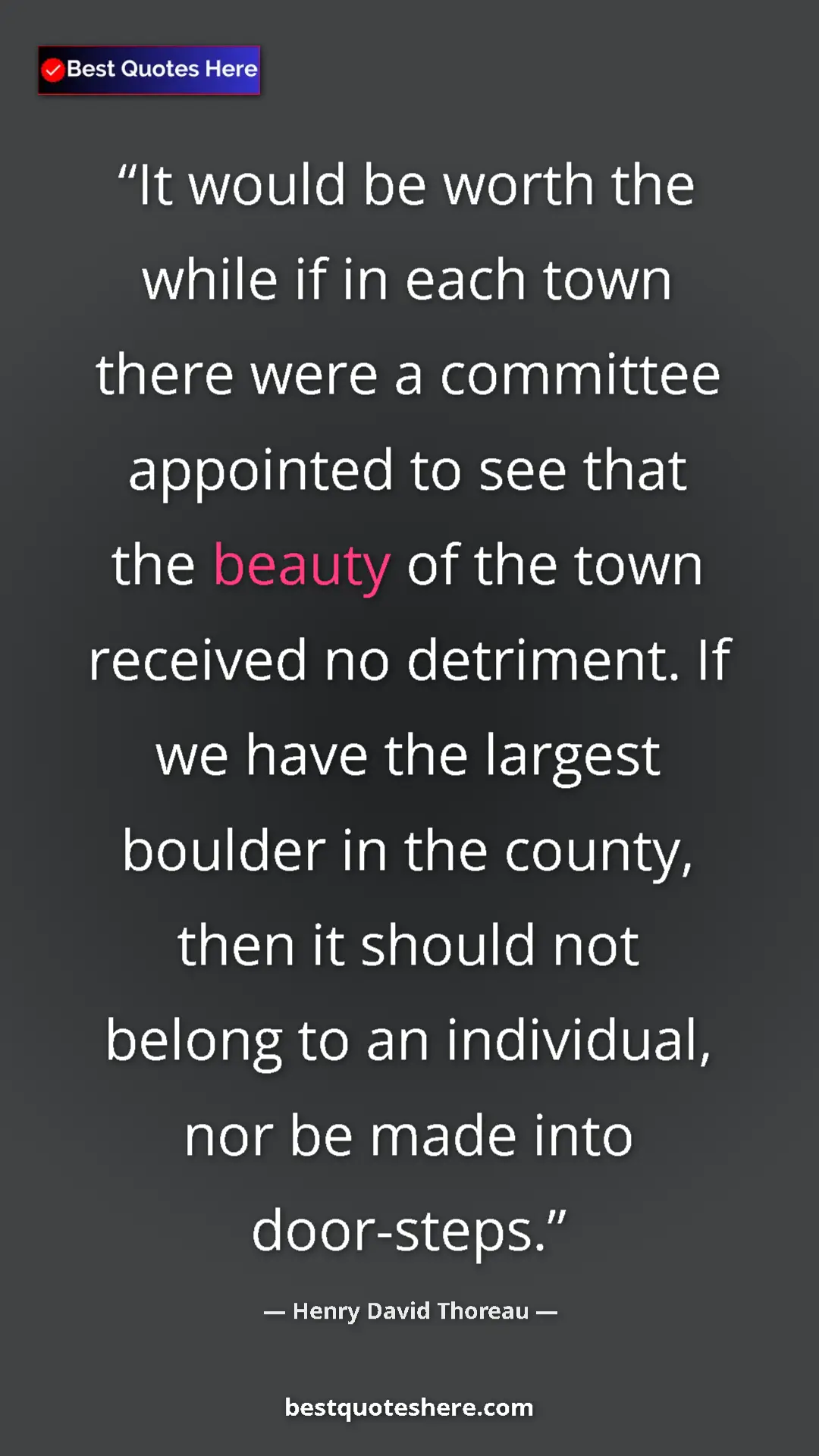 Henry David Thoreau Quote Card: "It would be worth the while if in each town there were a..." Pinterest quote poster by Henry David Thoreau: "It would be worth the while if in each town there were a..."