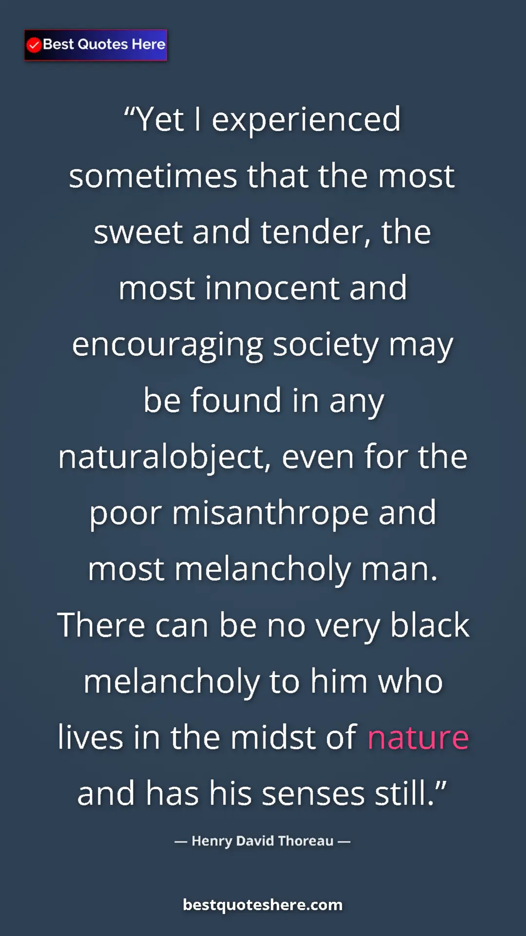 Henry David Thoreau Quote Card: "Yet I experienced sometimes that the most sweet and tender,..." Pinterest quote poster by Henry David Thoreau: "Yet I experienced sometimes that the most sweet and tender,..."
