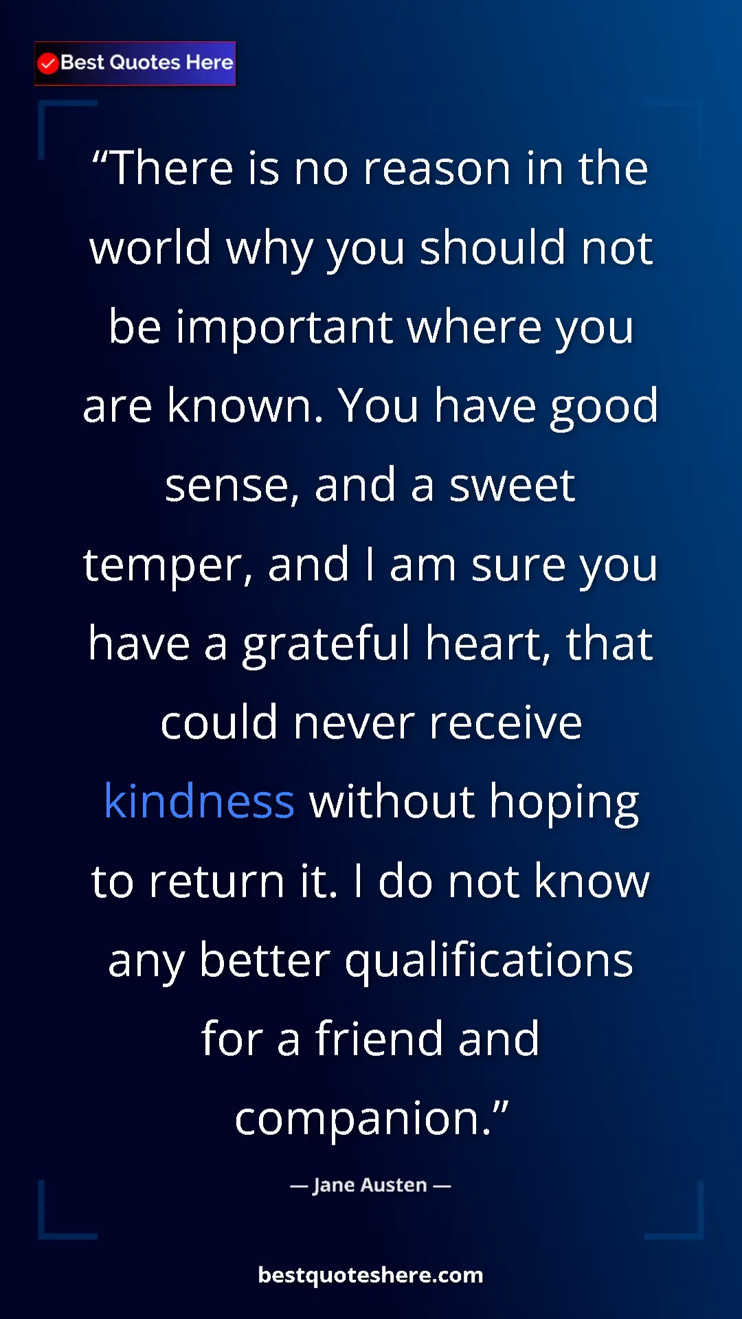 Jane Austen Quote Card: "There is no reason in the world why you should not be..." Pinterest quote poster by Jane Austen: "There is no reason in the world why you should not be..."
