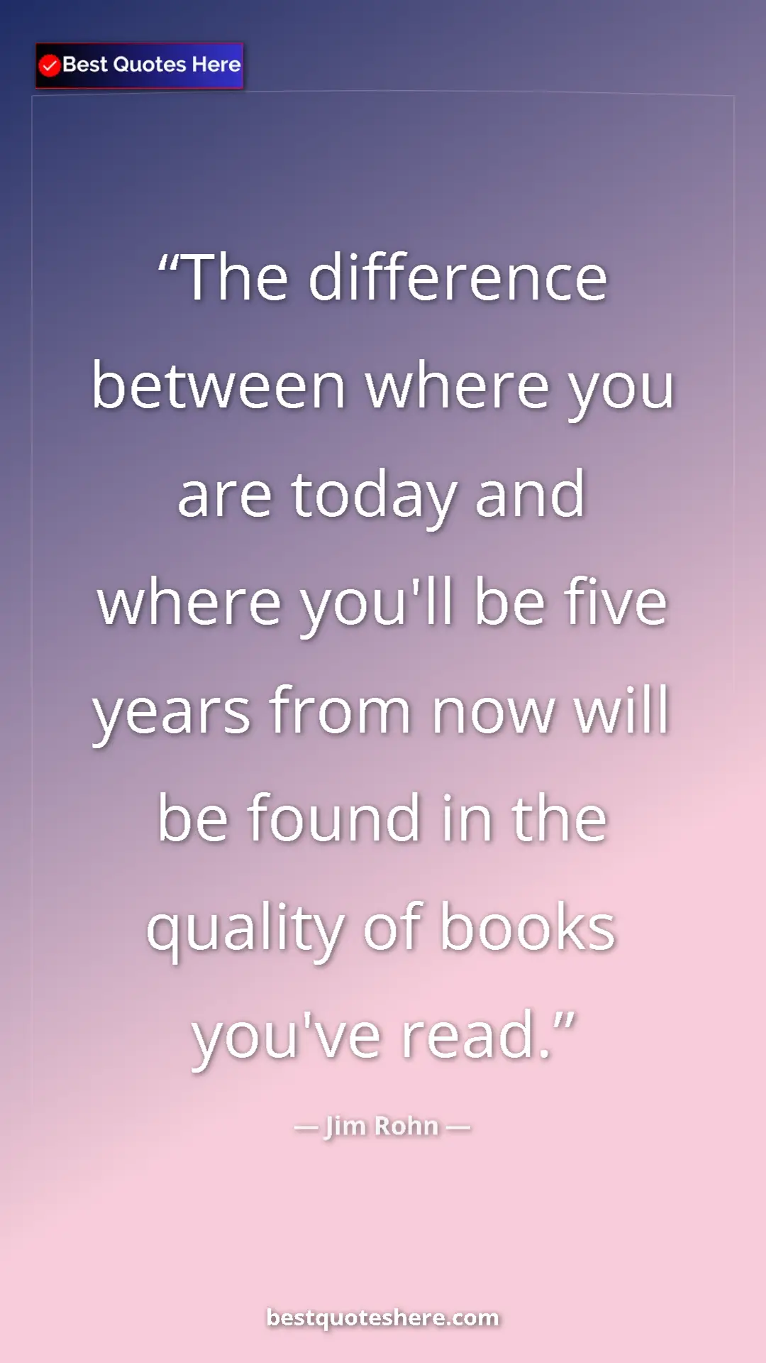 Jim Rohn Quote Card: "The difference between where you are today and where you'll..." Pinterest quote poster by Jim Rohn: "The difference between where you are today and where you'll..."
