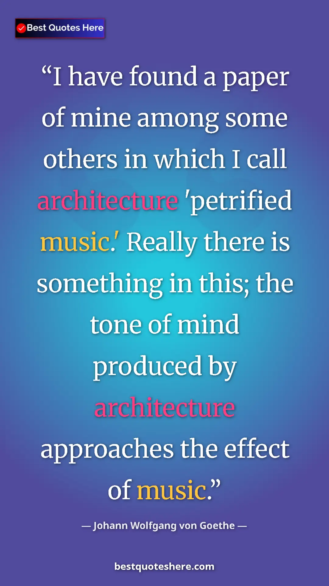 Pinterest quote poster by Johann Wolfgang von Goethe: "I have found a paper of mine among some others in which I..."