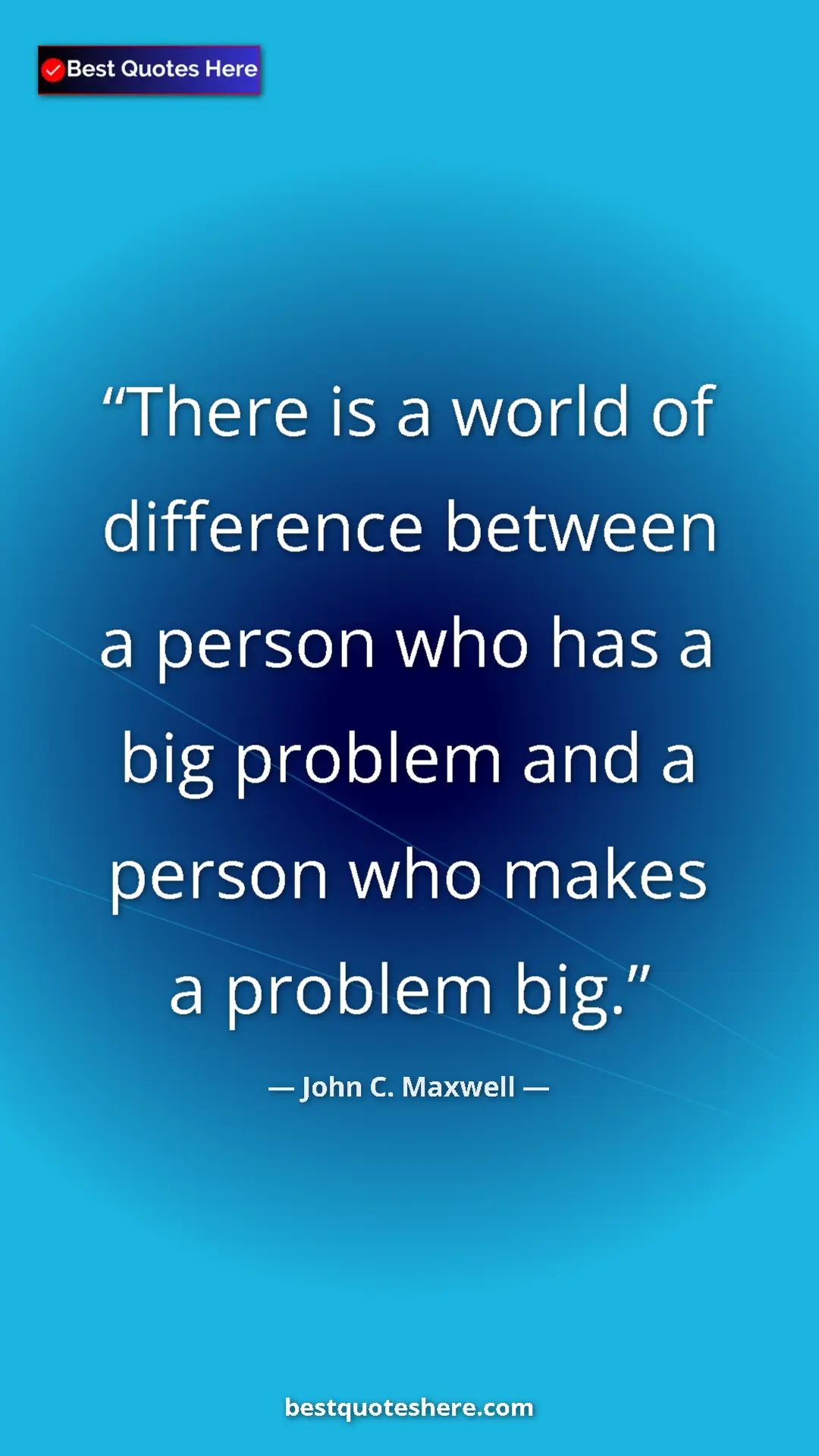 Pinterest quote poster by John C. Maxwell: "There is a world of difference between a person who has a..."