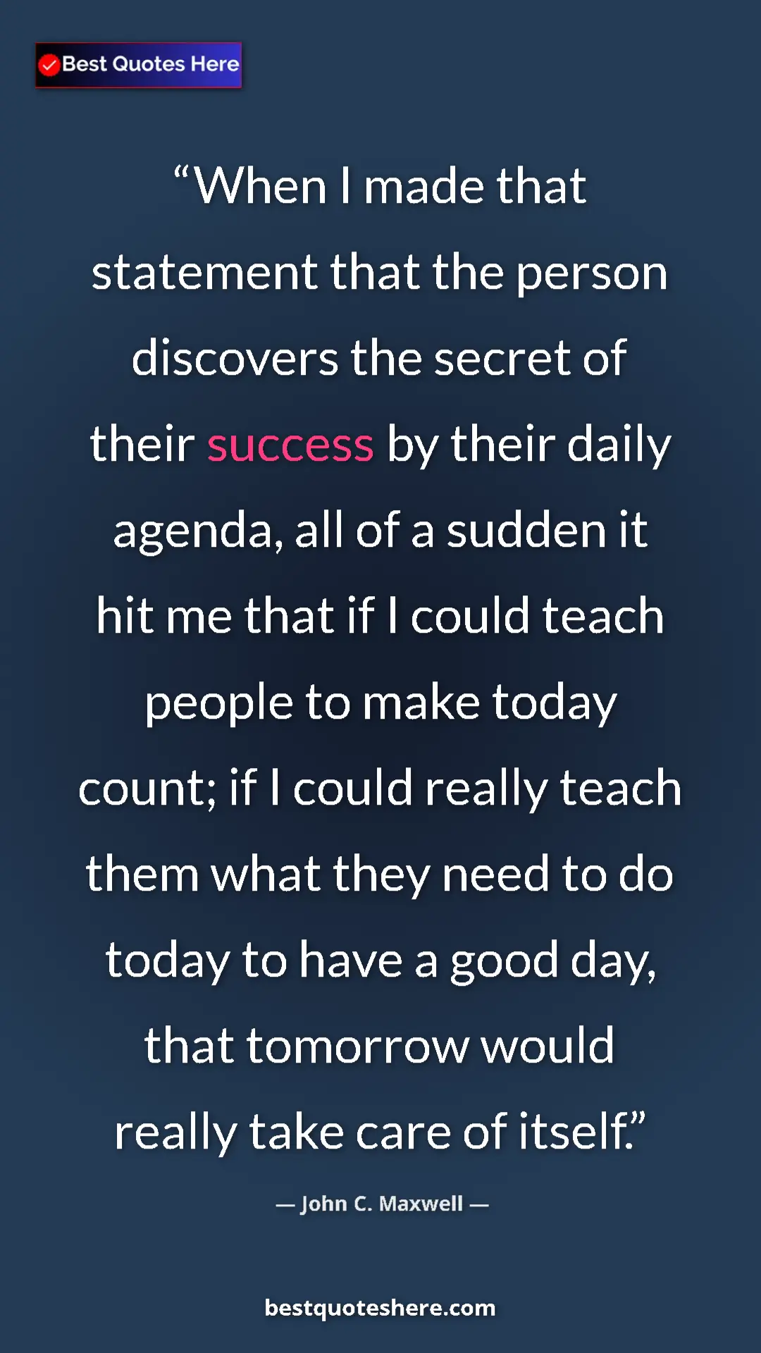 John C. Maxwell Quote Card: "When I made that statement that the person discovers the..." Pinterest quote poster by John C. Maxwell: "When I made that statement that the person discovers the..."