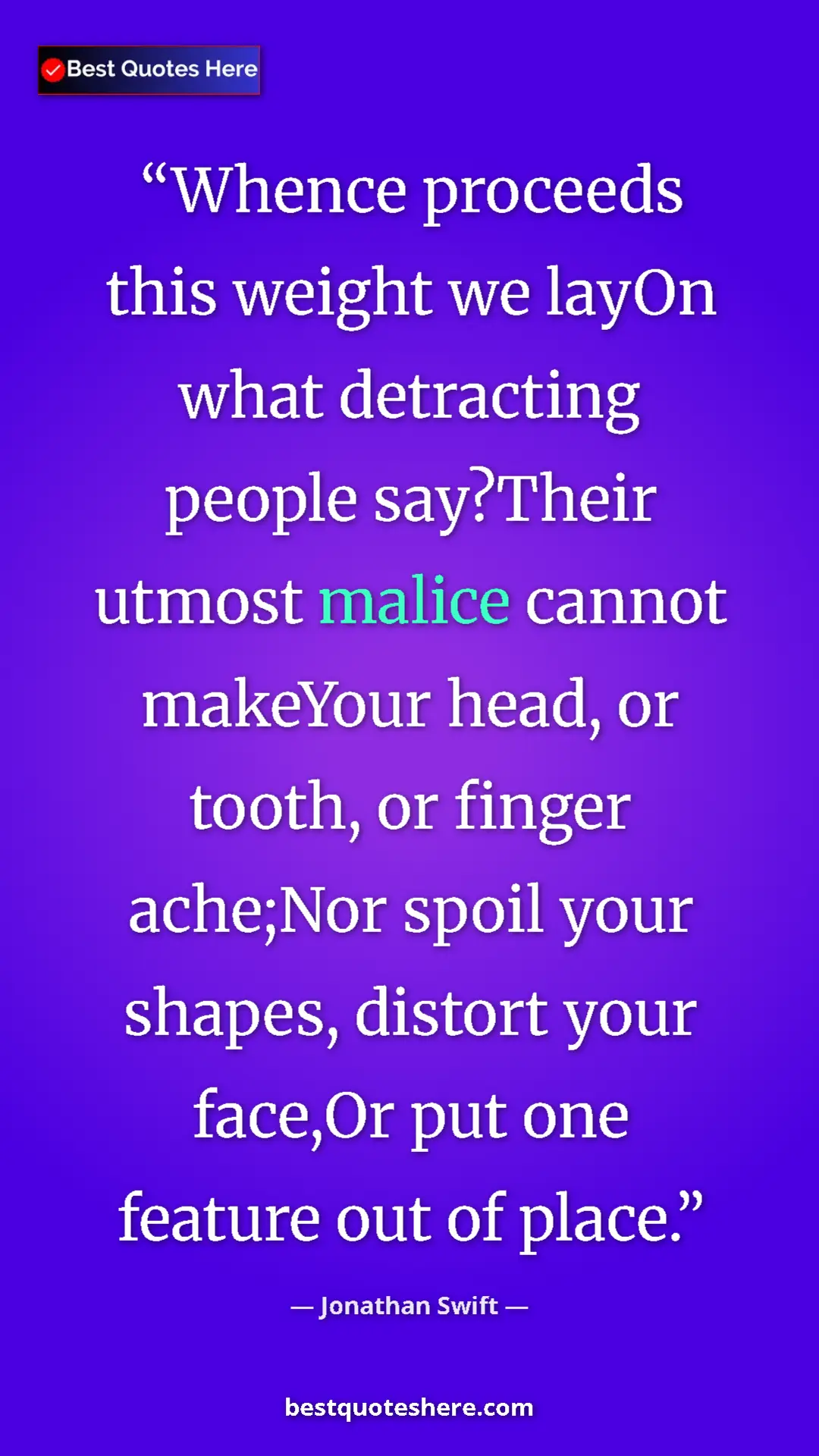 Jonathan Swift Quote Card: "Whence proceeds this weight we layOn what detracting people..." Pinterest quote poster by Jonathan Swift: "Whence proceeds this weight we layOn what detracting people..."