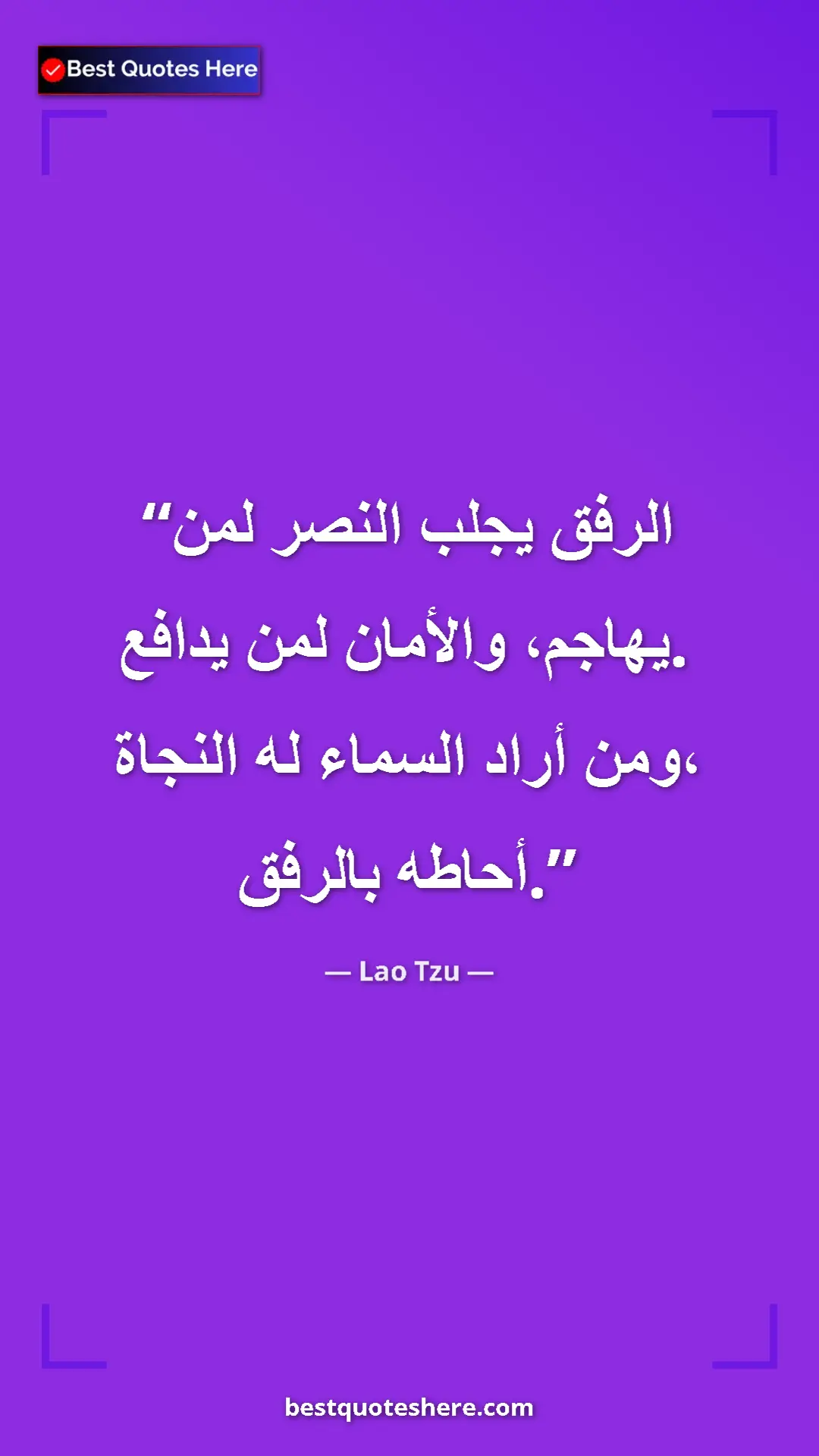 Pinterest quote poster by Lao Tzu: "Gentleness brings victory to him who attacks, and safety to..."