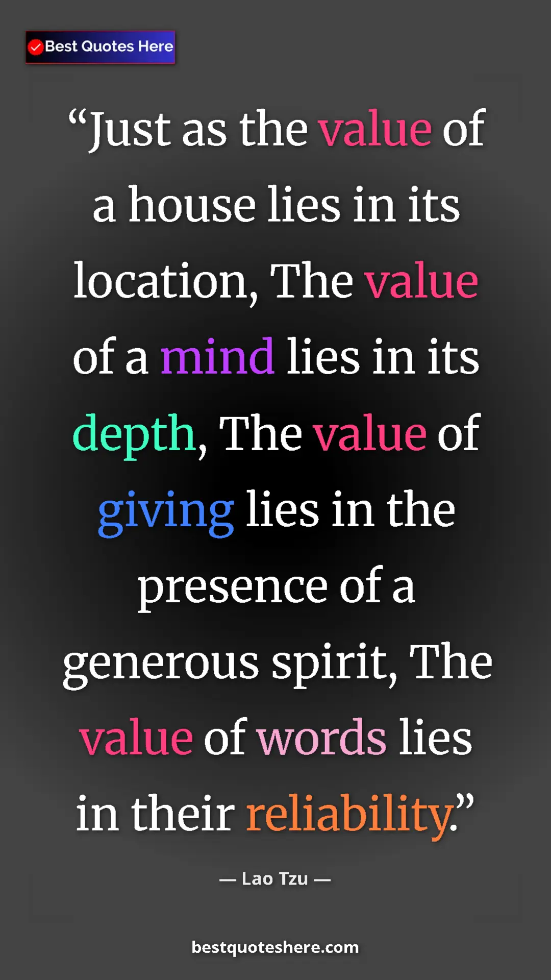 Pinterest quote poster by Lao Tzu: "Just as the value of a house lies in its location, The..."