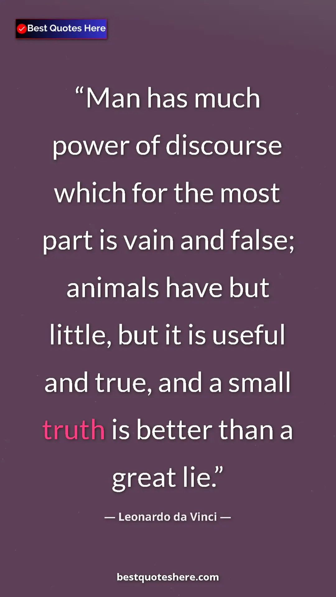 Leonardo da Vinci Quote Card: "Man has much power of discourse which for the most part is v" Pinterest quote poster by Leonardo da Vinci: "Man has much power of discourse which for the most part is v"