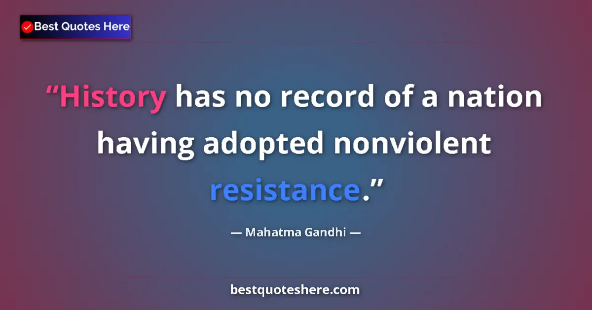 Quote by Mahatma Gandhi: History has no record of a nation having adopted n