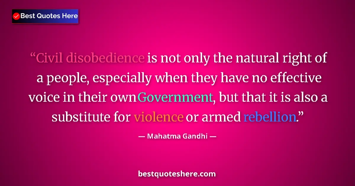 Image for the quote by Mahatma Gandhi: Civil disobedience is not only the natural right of a people, especially when they have no effective...