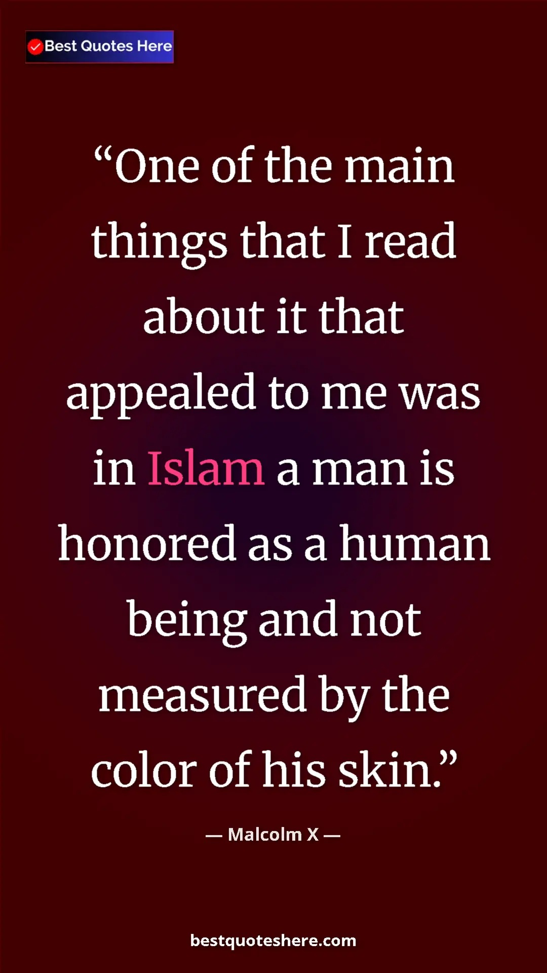 Malcolm X Quote Card: "One of the main things that I read about it that appealed..." Pinterest quote poster by Malcolm X: "One of the main things that I read about it that appealed..."