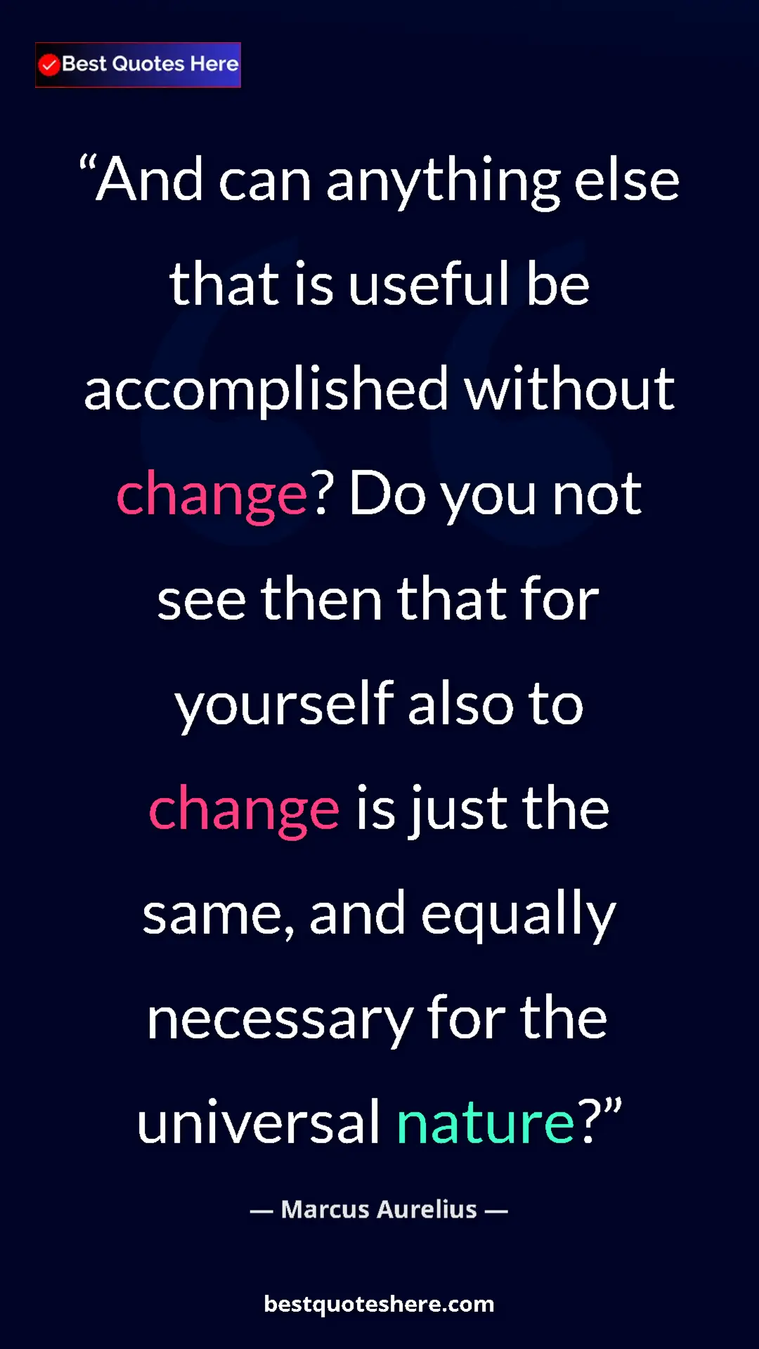 Pinterest quote poster by Marcus Aurelius: "And can anything else that is useful be accomplished..."