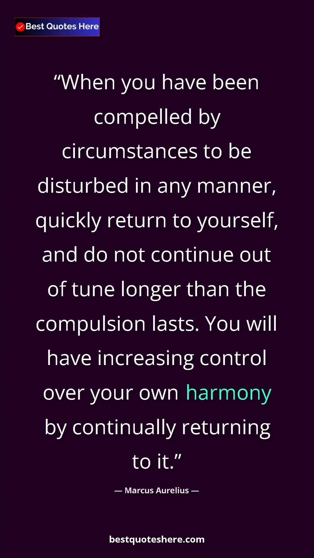 Marcus Aurelius Quote Card: "When you have been compelled by circumstances to be..." Pinterest quote poster by Marcus Aurelius: "When you have been compelled by circumstances to be..."