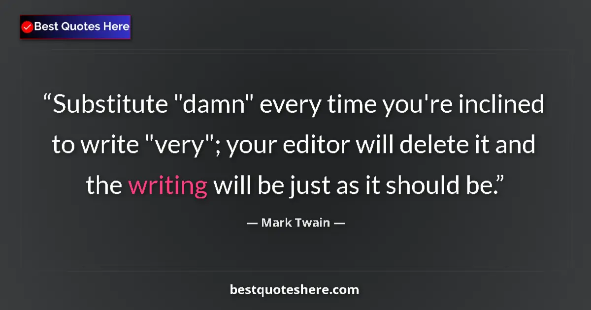 Quote by Mark Twain: Substitute 