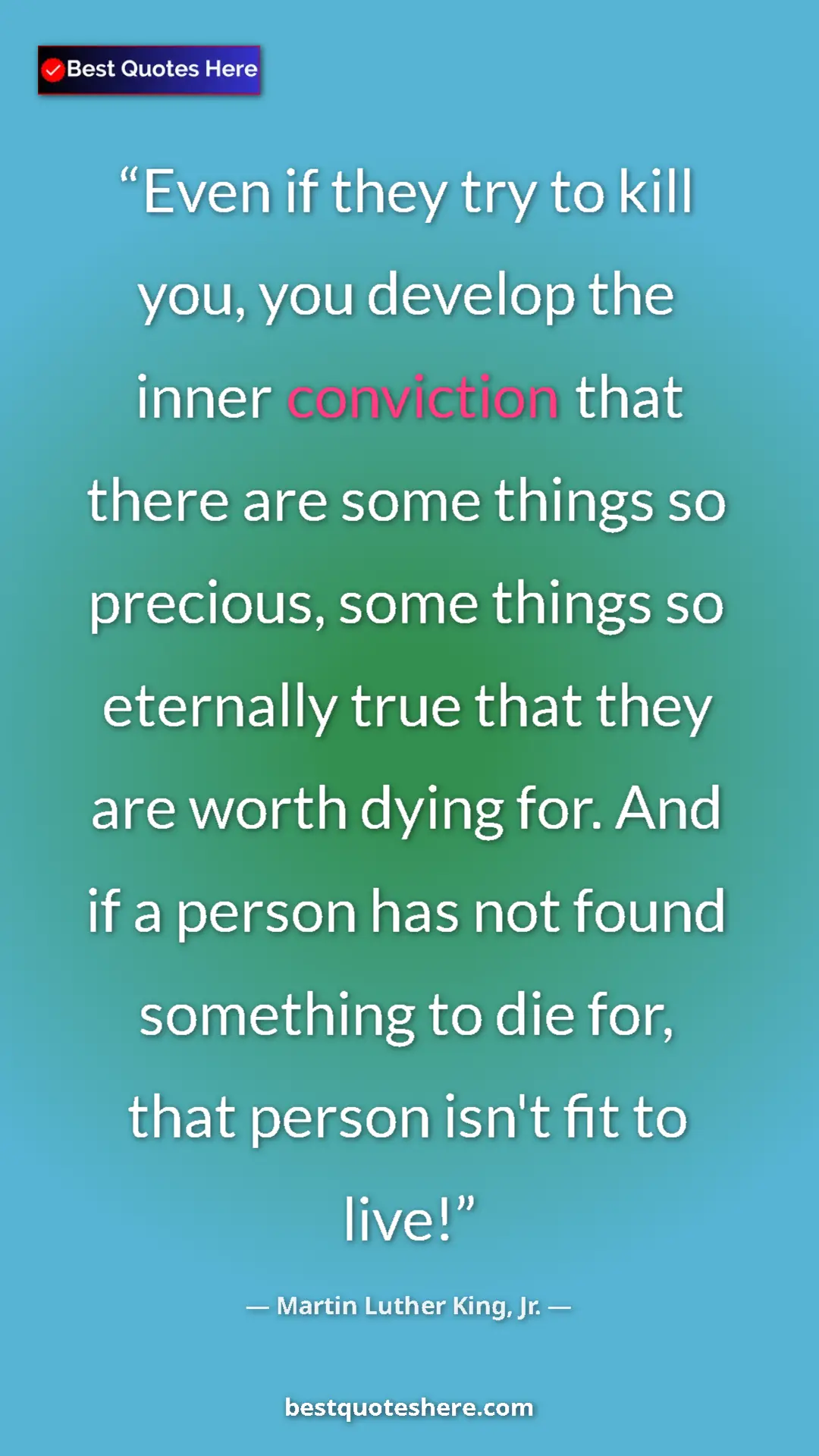 Martin Luther King, Jr. Quote Card: "Even if they try to kill you, you develop the inner..." Pinterest quote poster by Martin Luther King, Jr.: "Even if they try to kill you, you develop the inner..."