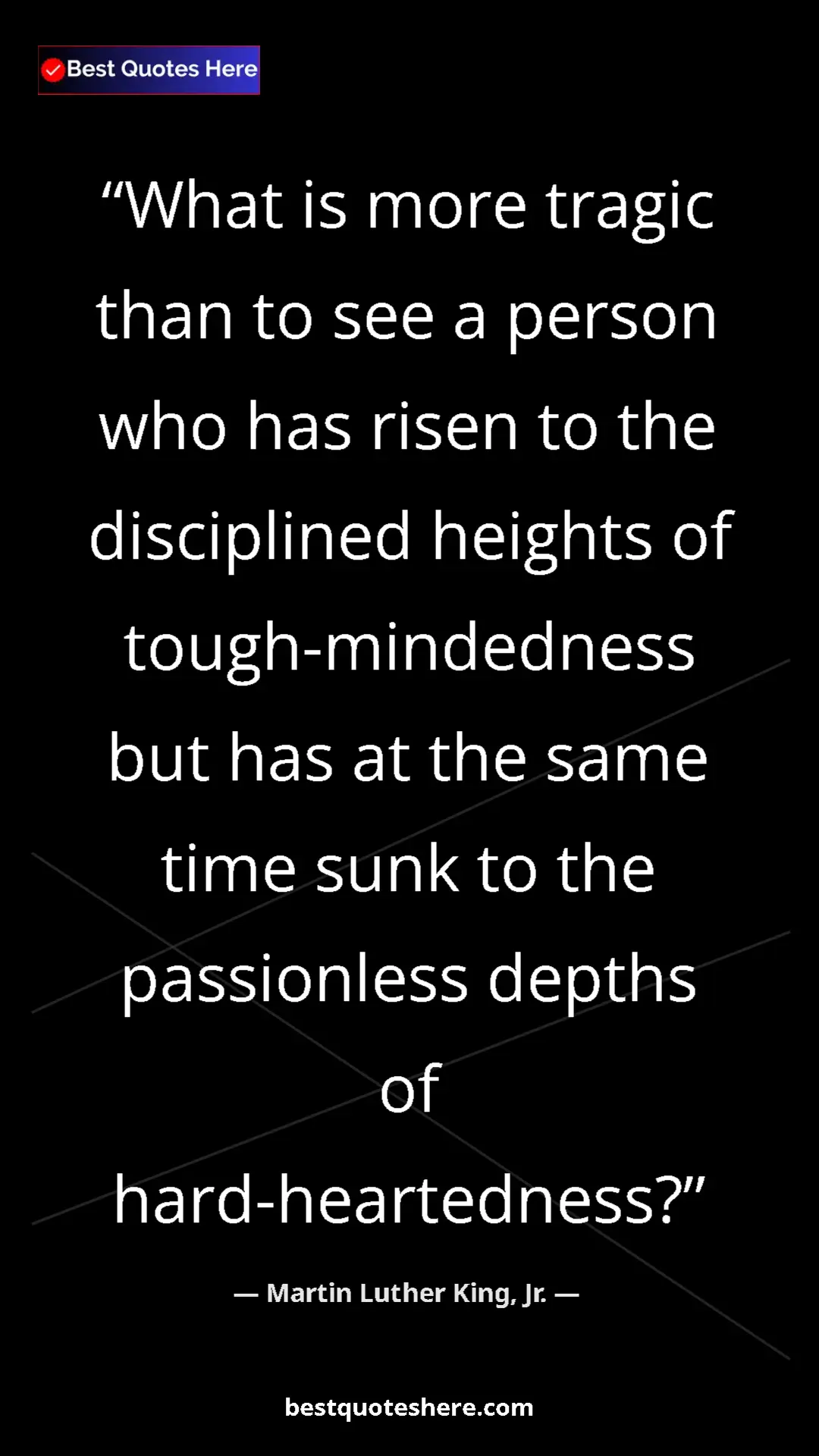 Martin Luther King, Jr. Quote Card: "What is more tragic than to see a person who has risen to..." Pinterest quote poster by Martin Luther King, Jr.: "What is more tragic than to see a person who has risen to..."