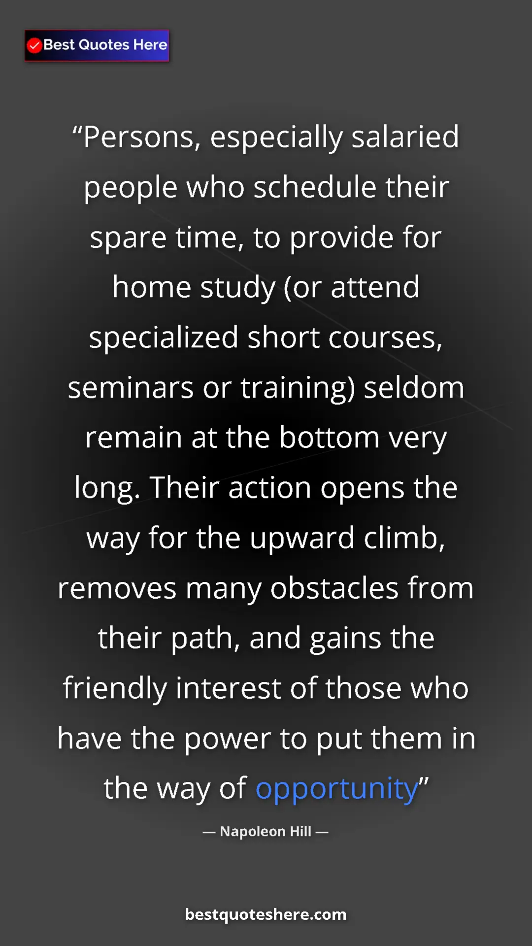 Napoleon Hill Quote Card: "Persons, especially salaried people who schedule their..." Pinterest quote poster by Napoleon Hill: "Persons, especially salaried people who schedule their..."