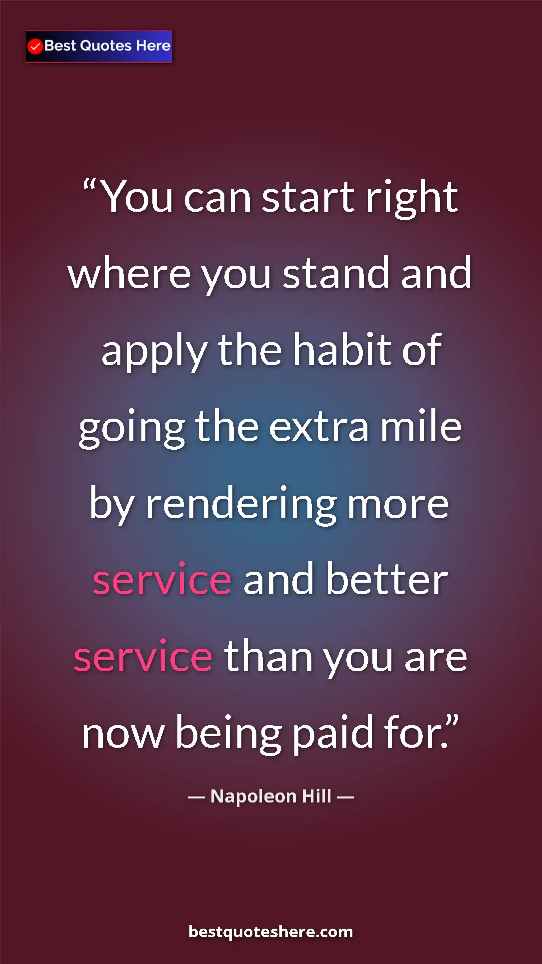 Napoleon Hill Quote Card: "You can start right where you stand and apply the habit of..." Pinterest quote poster by Napoleon Hill: "You can start right where you stand and apply the habit of..."