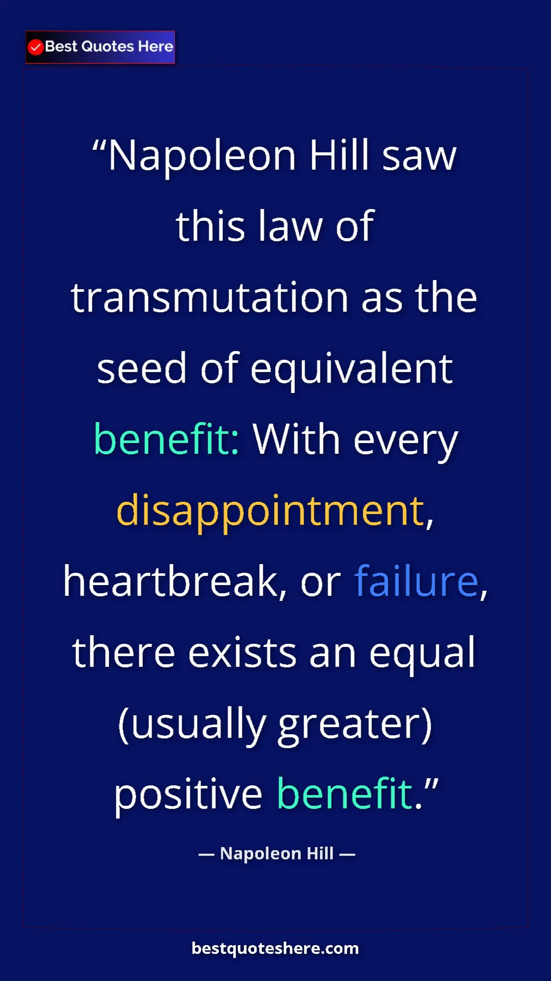 Napoleon Hill Quote Card: "Napoleon Hill saw this law of transmutation as the seed of..." Pinterest quote poster by Napoleon Hill: "Napoleon Hill saw this law of transmutation as the seed of..."