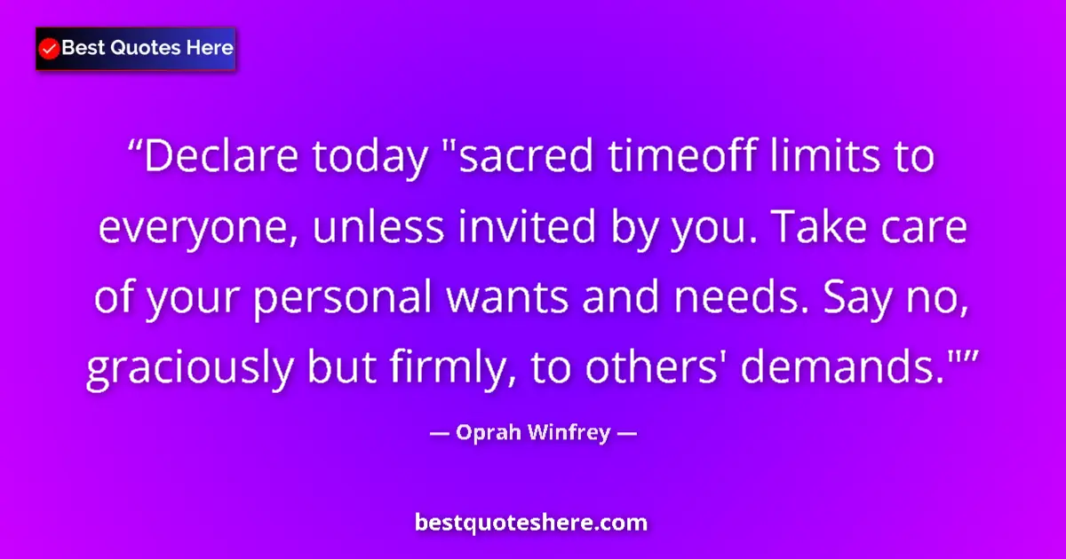 Quote by Oprah Winfrey: Declare today 