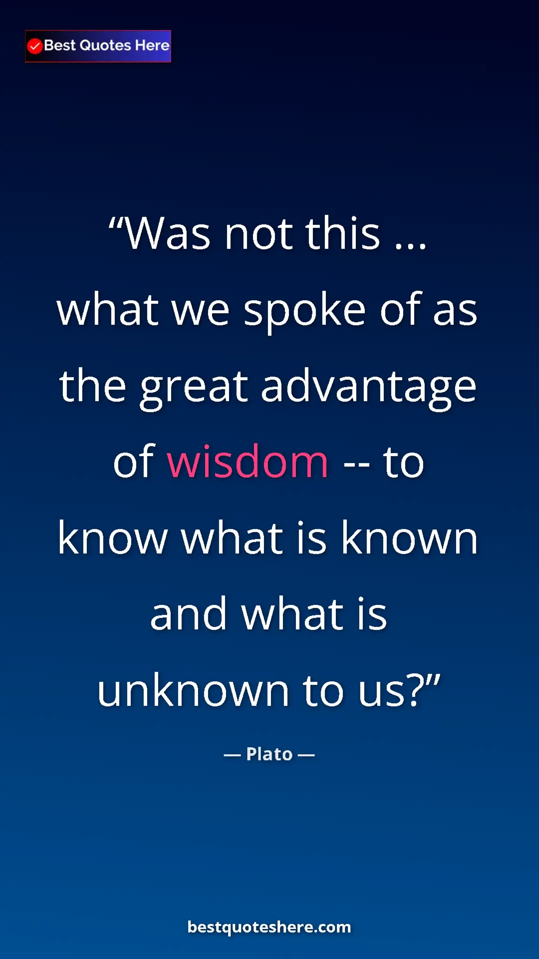 Pinterest quote poster by Plato: "Was not this ... what we spoke of as the great advantage of..."