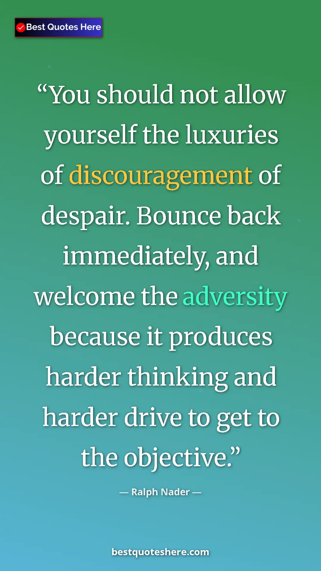 Ralph Nader Quote Card: "You should not allow yourself the luxuries of..." Pinterest quote poster by Ralph Nader: "You should not allow yourself the luxuries of..."