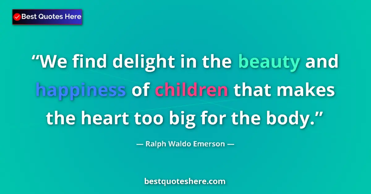 Quote by Ralph Waldo Emerson: We find delight in the beauty and happiness of chi