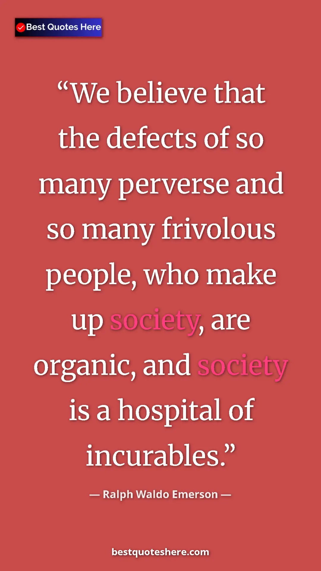Ralph Waldo Emerson Quote Card: "We believe that the defects of so many perverse and so many..." Pinterest quote poster by Ralph Waldo Emerson: "We believe that the defects of so many perverse and so many..."
