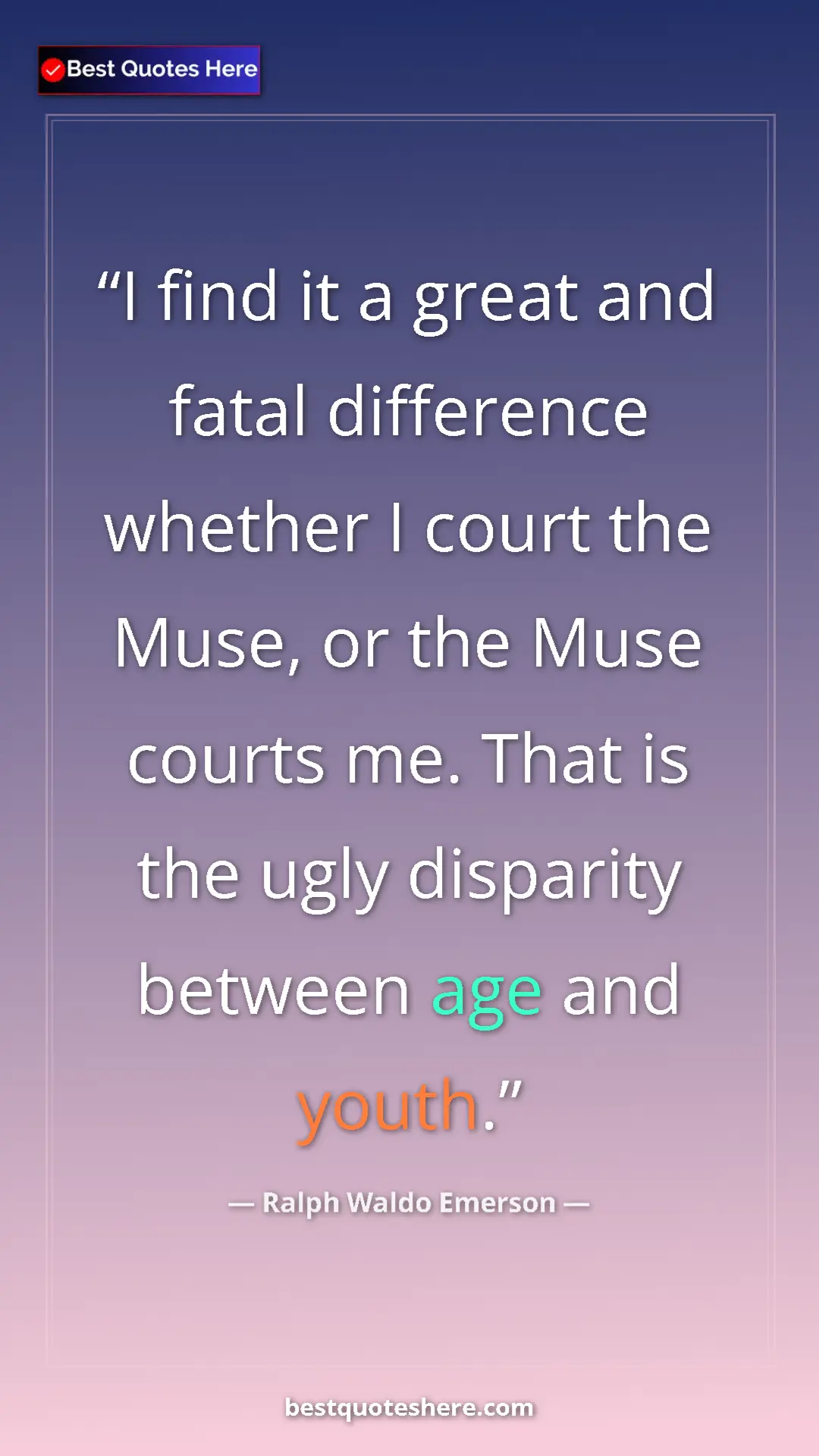 Ralph Waldo Emerson Quote Card: "I find it a great and fatal difference whether I court the..." Pinterest quote poster by Ralph Waldo Emerson: "I find it a great and fatal difference whether I court the..."