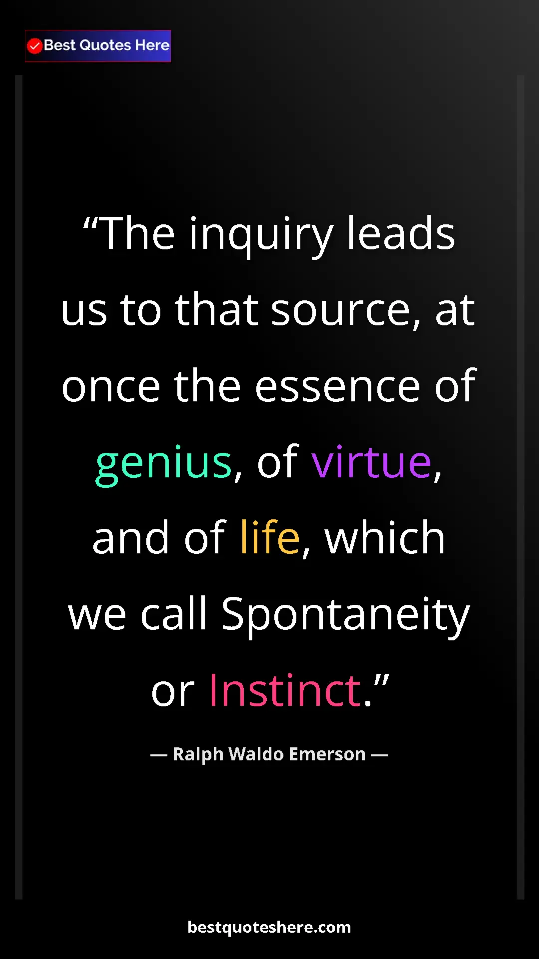 Ralph Waldo Emerson Quote Card: "The inquiry leads us to that source, at once the essence of..." Pinterest quote poster by Ralph Waldo Emerson: "The inquiry leads us to that source, at once the essence of..."