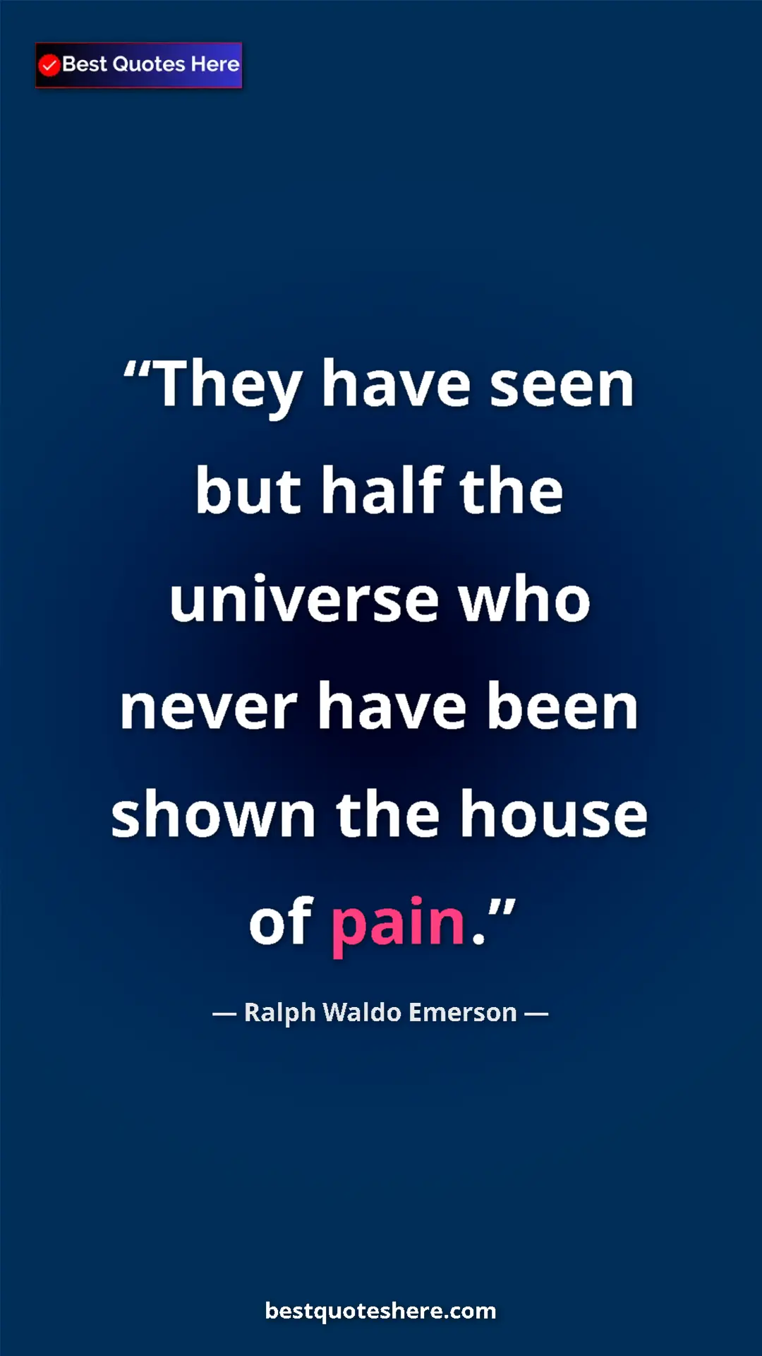 Ralph Waldo Emerson Quote Card: "They have seen but half the universe who never have been..." Pinterest quote poster by Ralph Waldo Emerson: "They have seen but half the universe who never have been..."