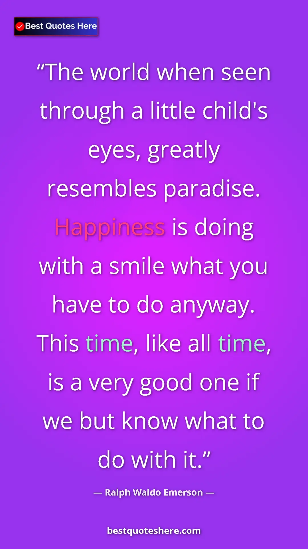 Ralph Waldo Emerson Quote Card: "The world when seen through a little child's eyes, greatly..." Pinterest quote poster by Ralph Waldo Emerson: "The world when seen through a little child's eyes, greatly..."