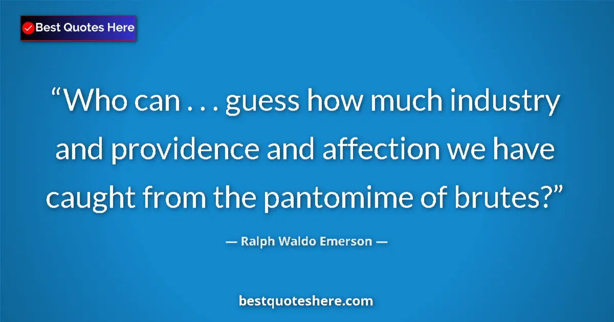 Ralph Waldo Emerson quote: "Who can . . . guess how much industry and providence and..."