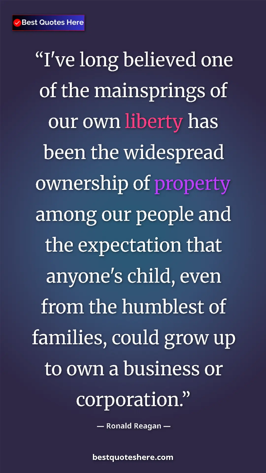 Ronald Reagan Quote Card: "I've long believed one of the mainsprings of our own..." Pinterest quote poster by Ronald Reagan: "I've long believed one of the mainsprings of our own..."
