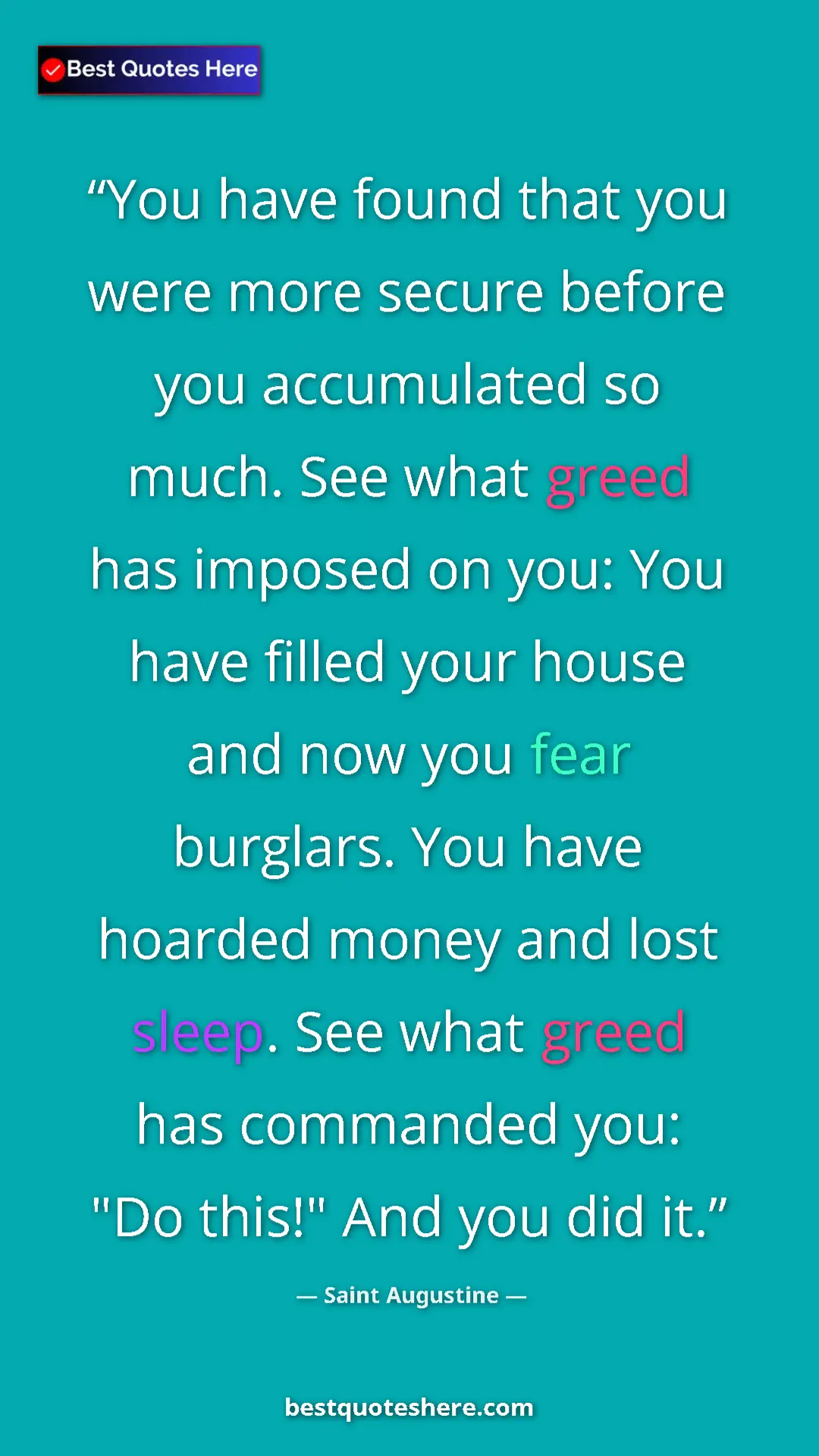 Saint Augustine Quote Card: "You have found that you were more secure before you..." Pinterest quote poster by Saint Augustine: "You have found that you were more secure before you..."