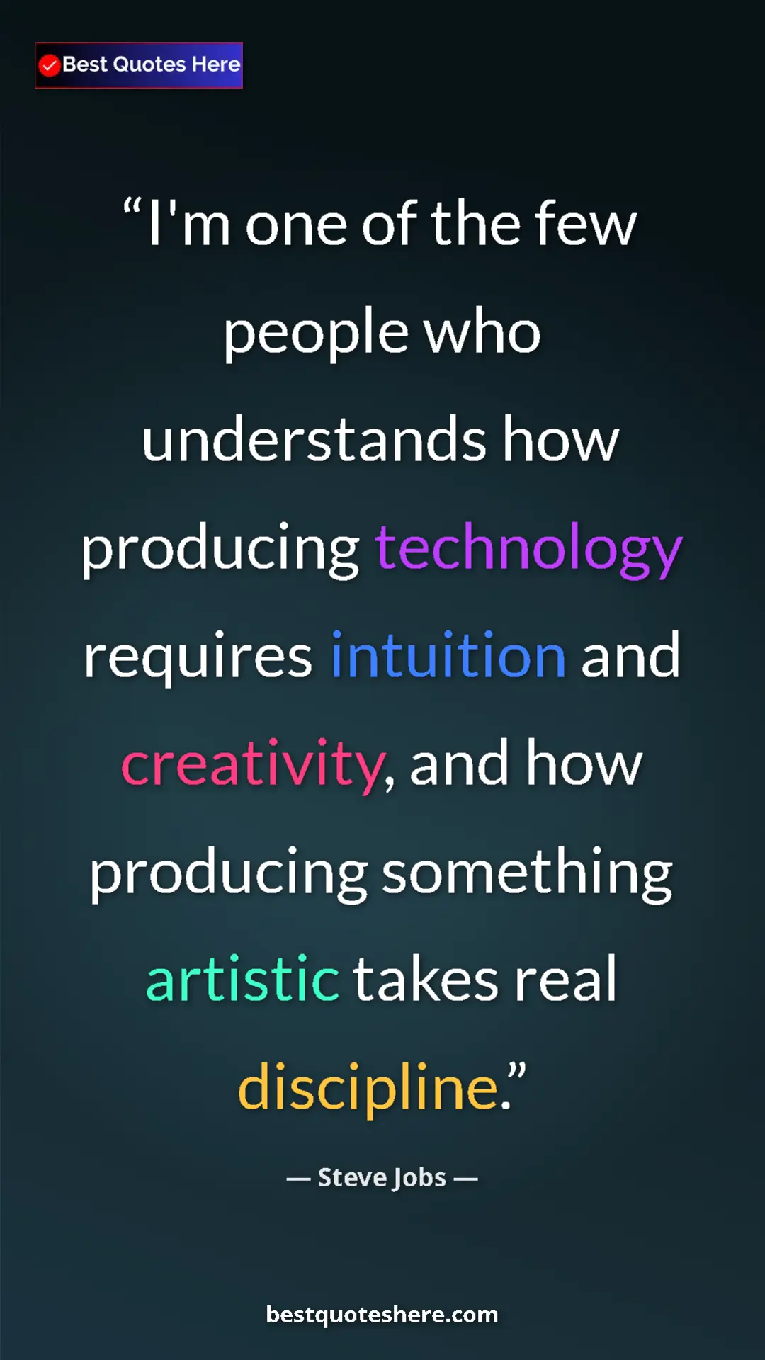 Steve Jobs Quote Card: "I'm one of the few people who understands how producing..." Pinterest quote poster by Steve Jobs: "I'm one of the few people who understands how producing..."